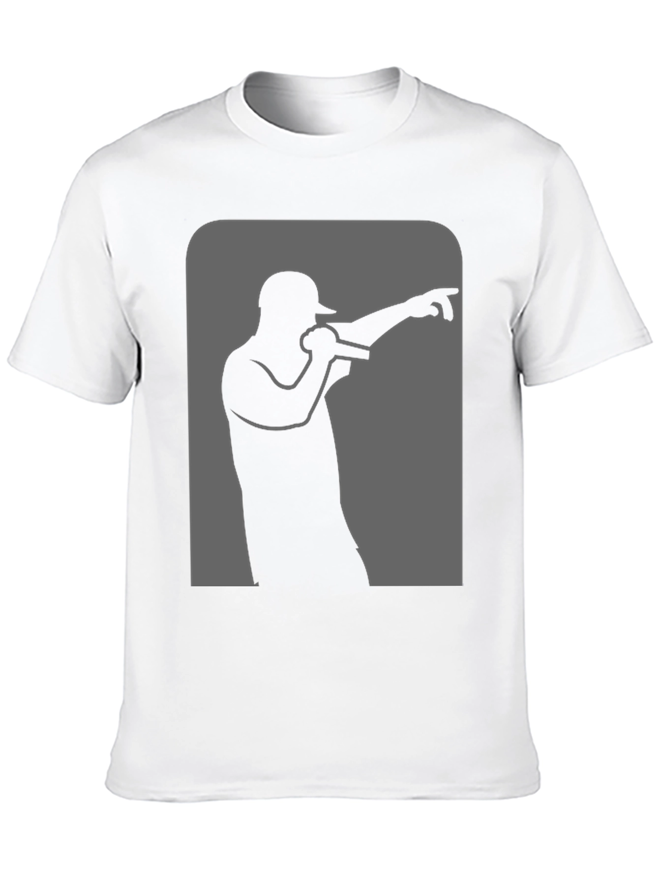 Rapper Silhouette Graphic Black T-Shirt