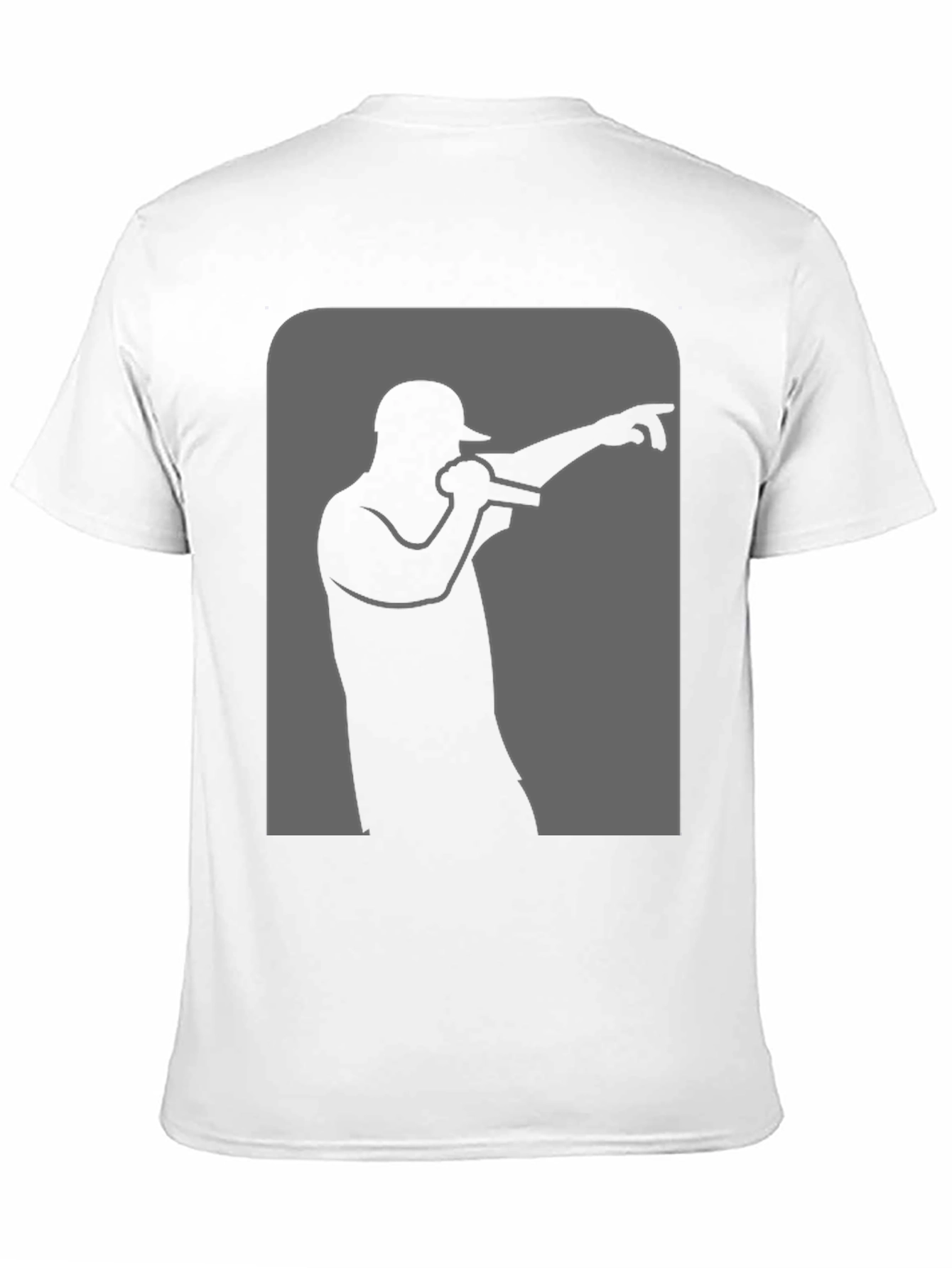 Rapper Silhouette Graphic Black T-Shirt