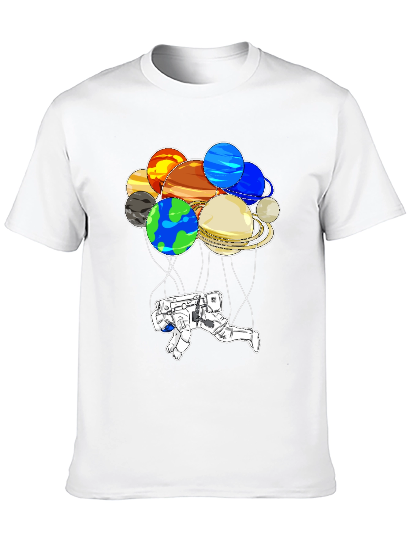 Astronaut Planet T-Shirt: Unique Space Graphic Tee