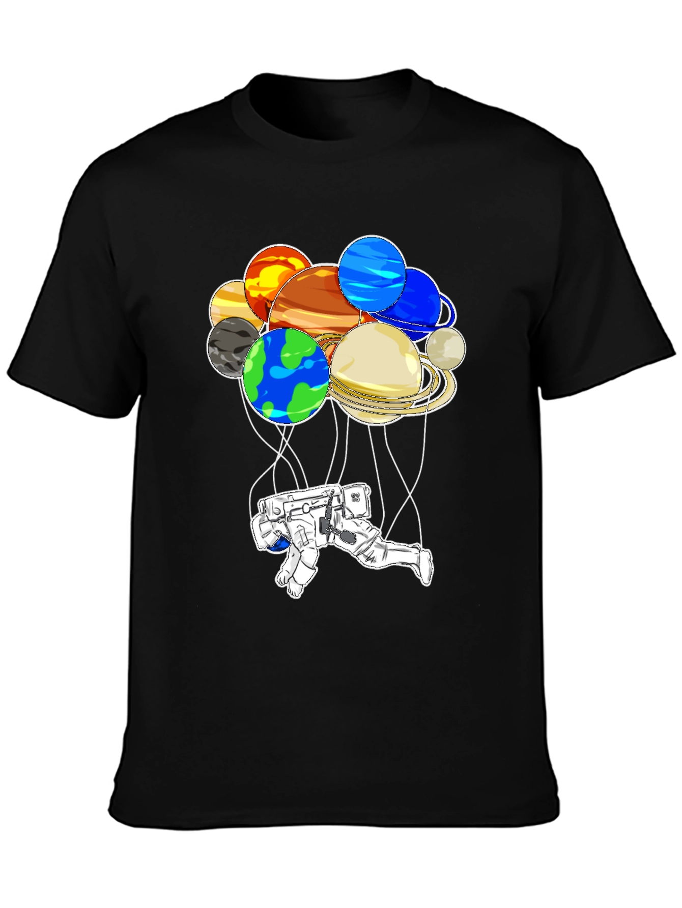Astronaut Planet T-Shirt: Unique Space Graphic Tee