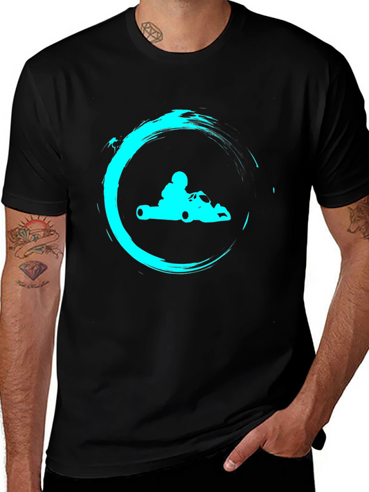 Go Kart Graphic Tee - Black Cotton T-Shirt
