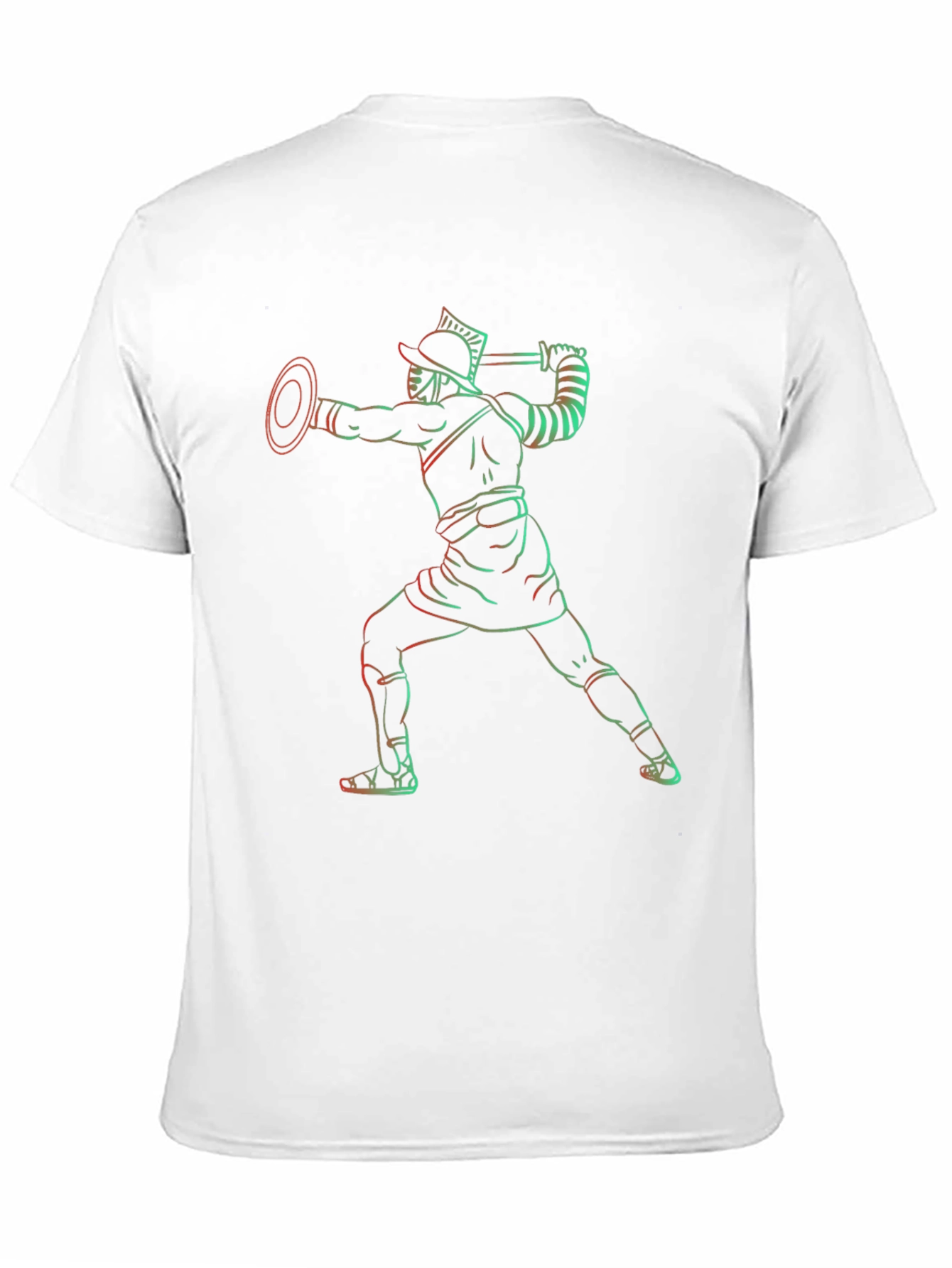 Gladiator Outline Graphic Tee - Black