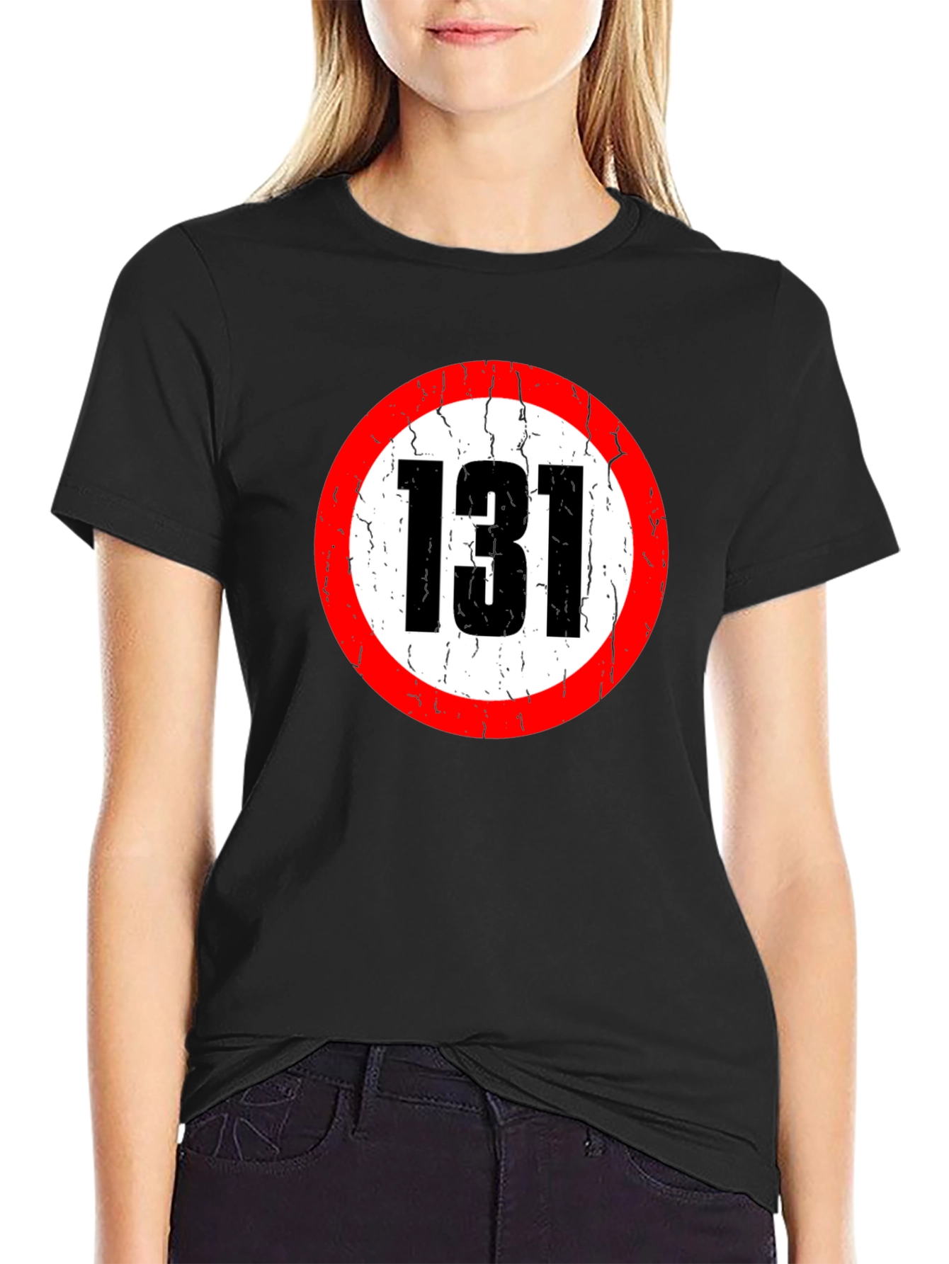 131 Circle Graphic Black T-Shirt