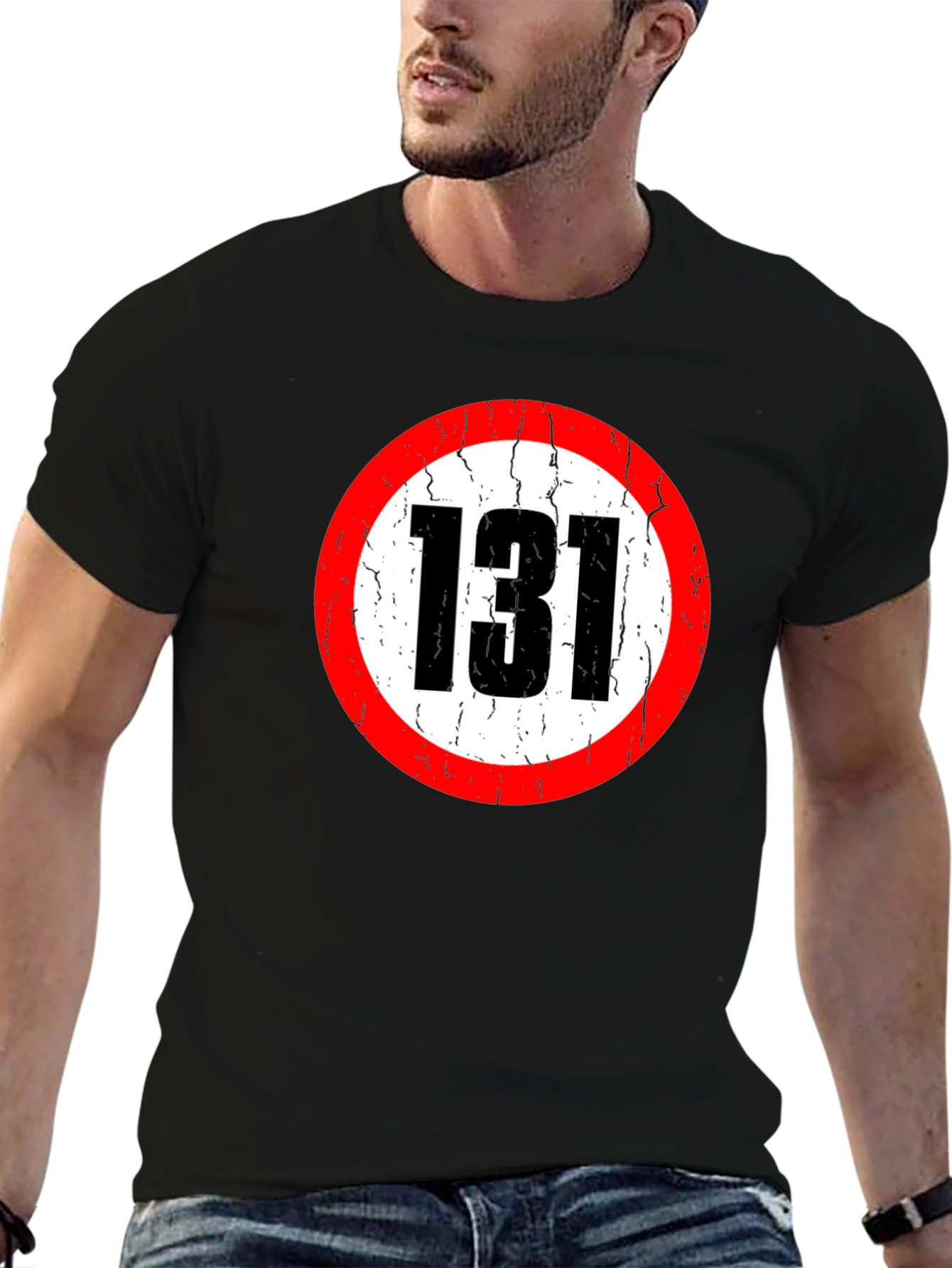 131 Circle Graphic Black T-Shirt