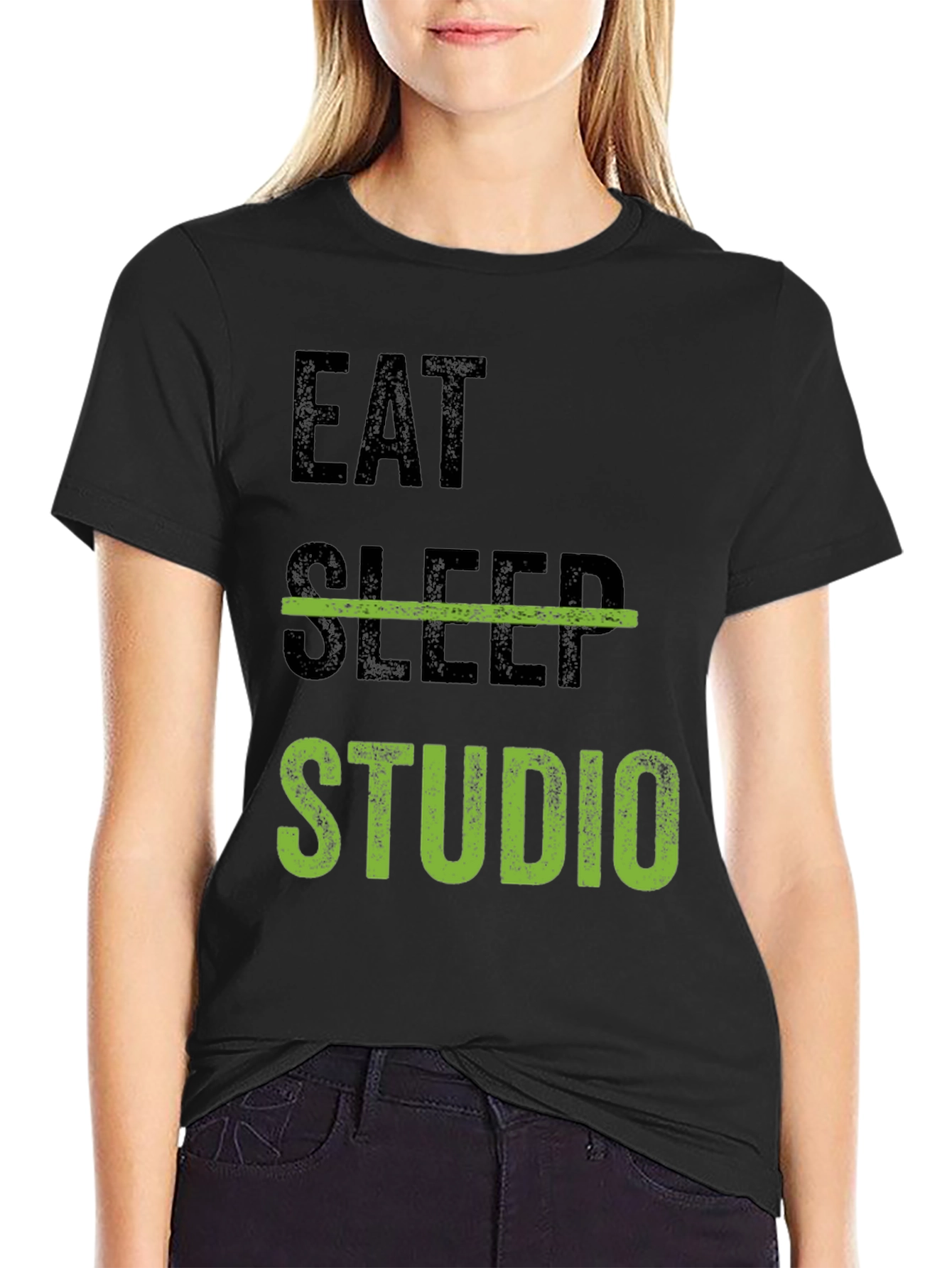 Eat Sleep Studio Black Graphic Tee
