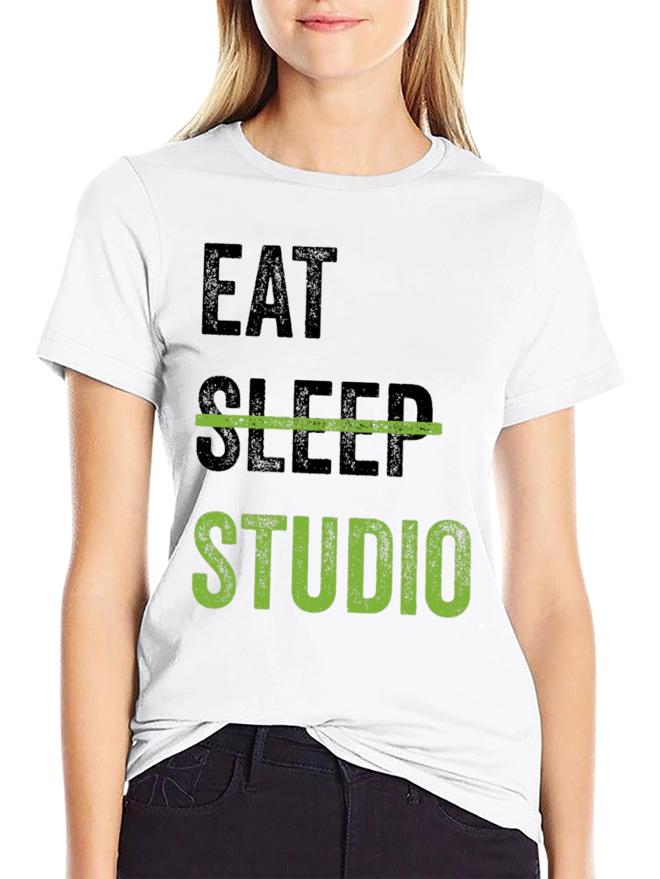 Eat Sleep Studio Black Graphic Tee