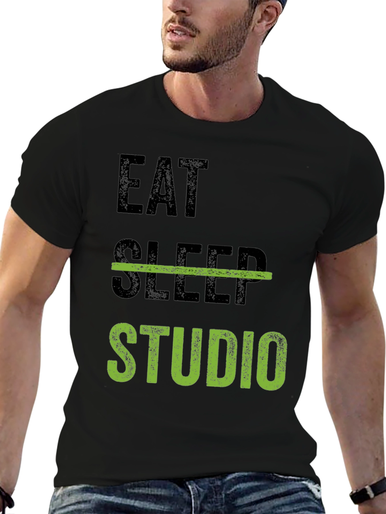 Eat Sleep Studio Black Graphic Tee