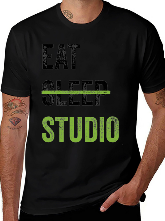 Eat Sleep Studio Black Graphic Tee