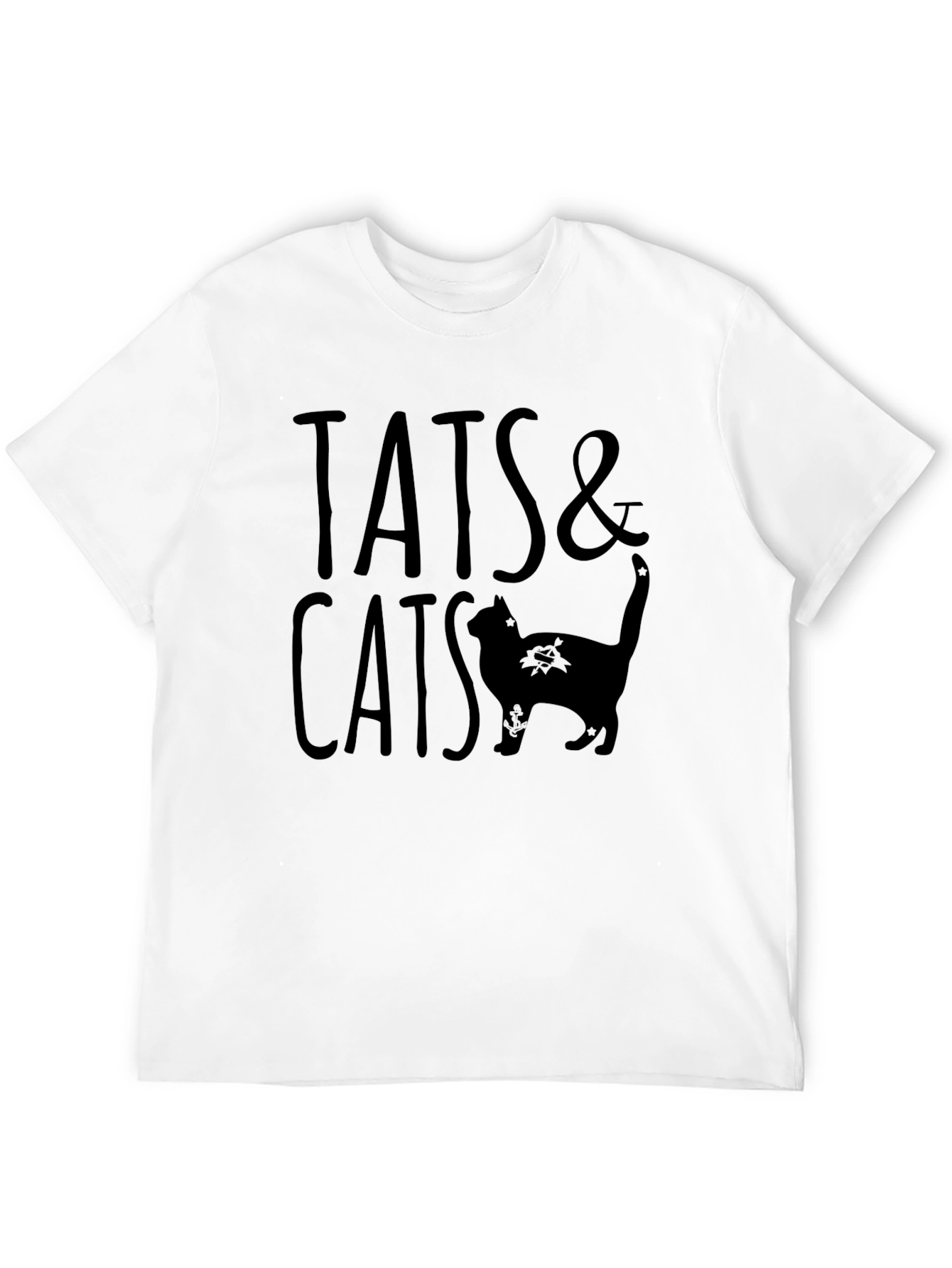 Tats & Cats Black Graphic Tee