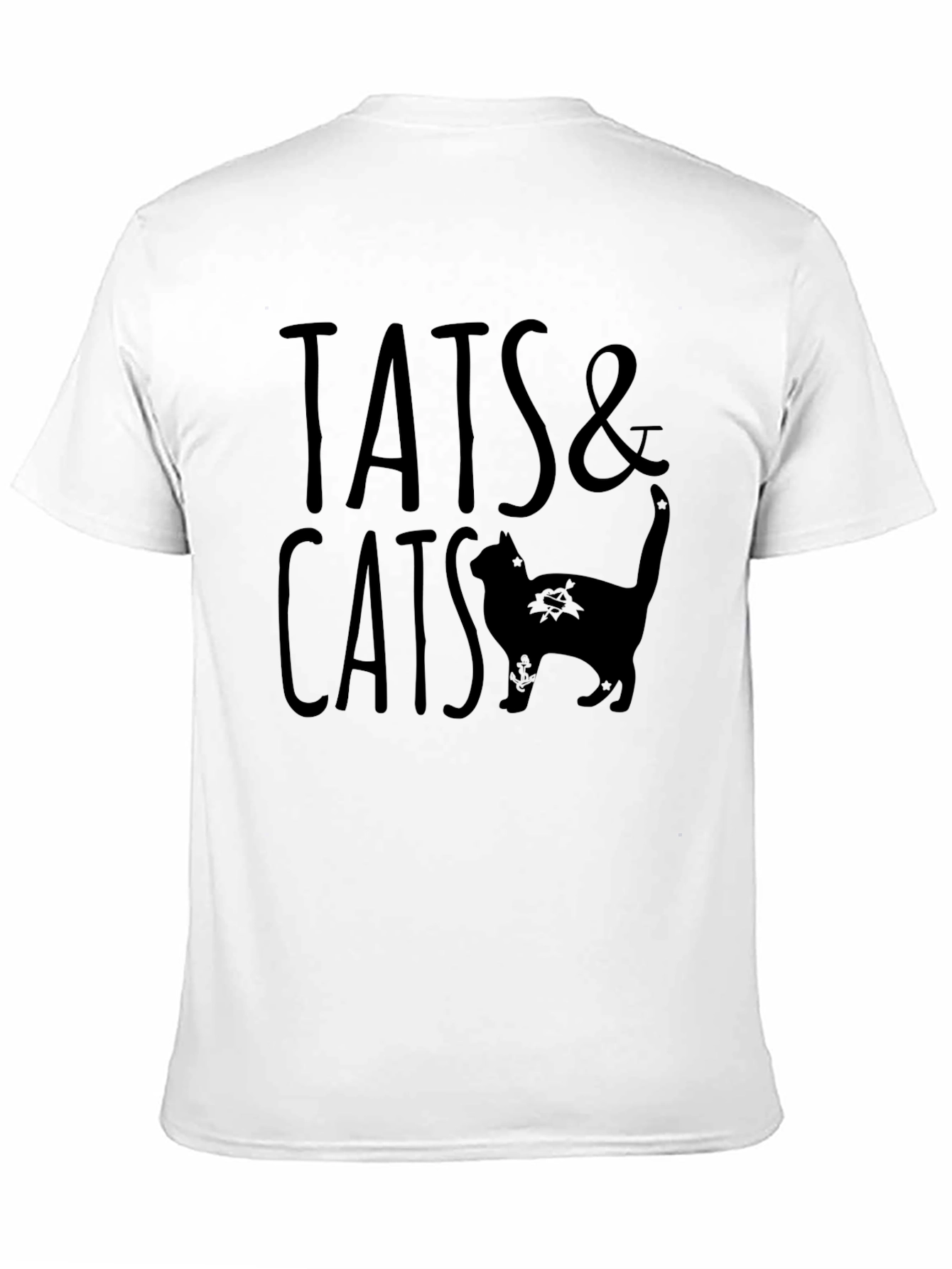Tats & Cats Black Graphic Tee