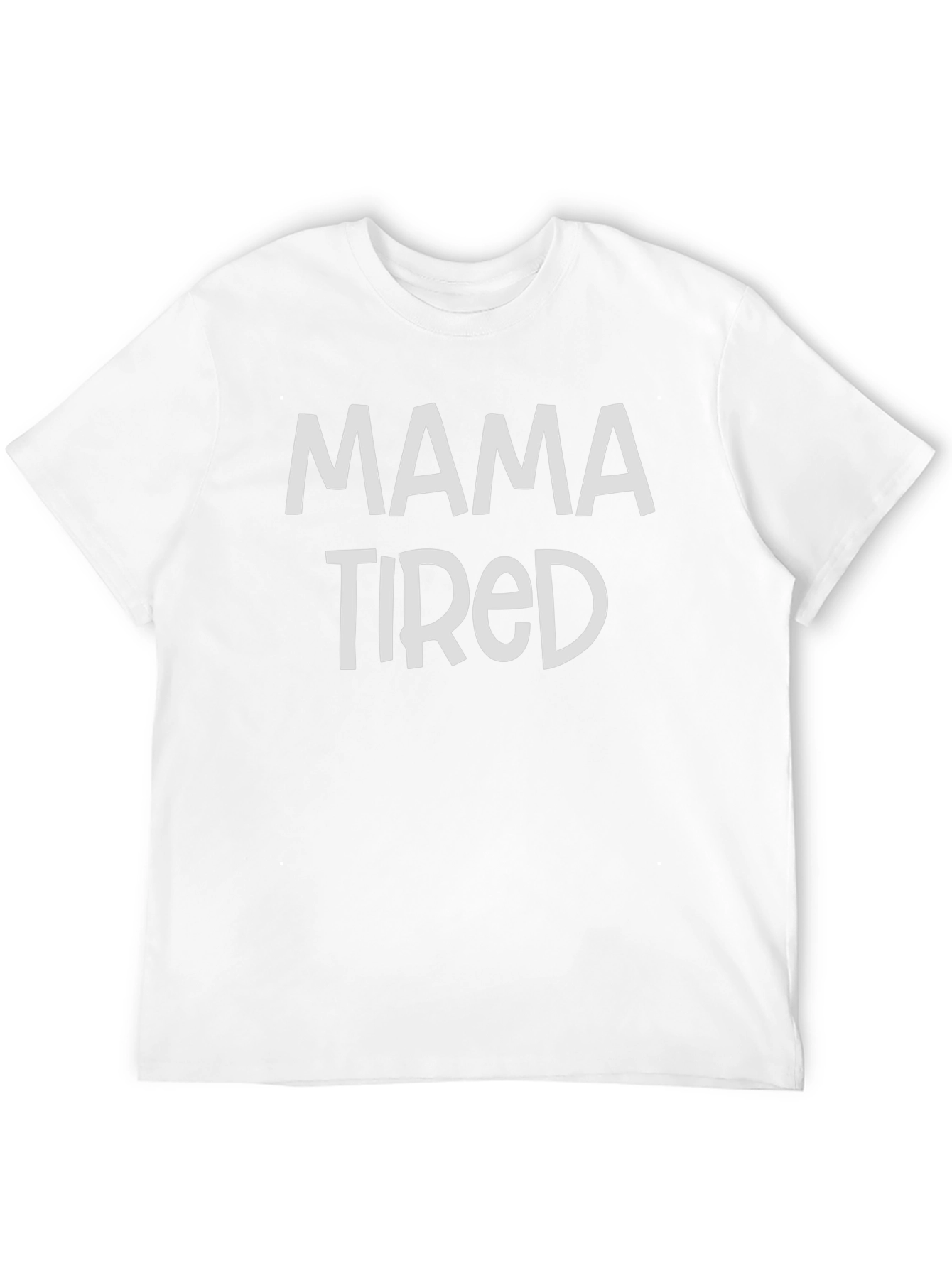 Mama Tired Black Crewneck T-Shirt