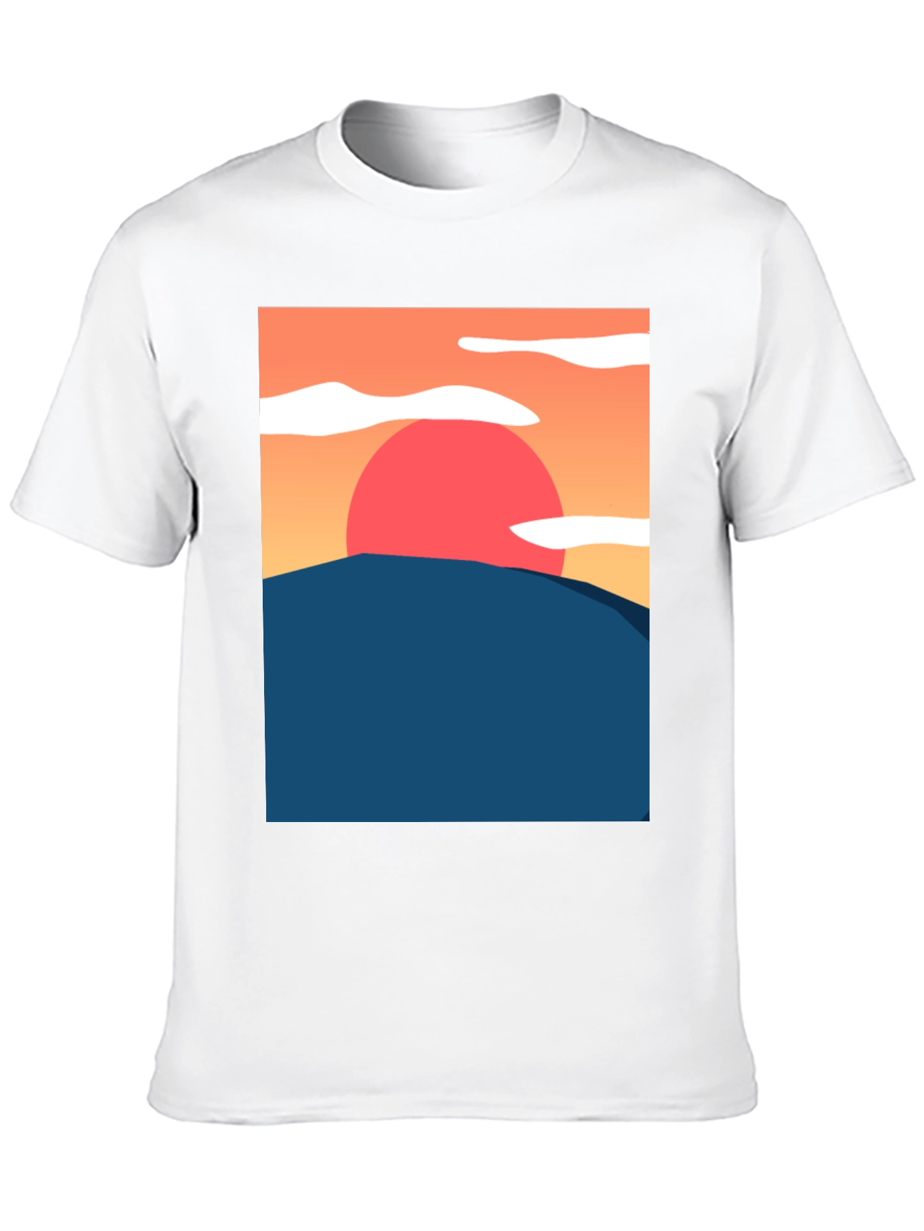 Sunset Graphic Tee - Artistic Comfort