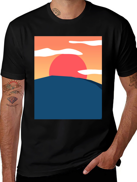Sunset Graphic Tee - Artistic Comfort