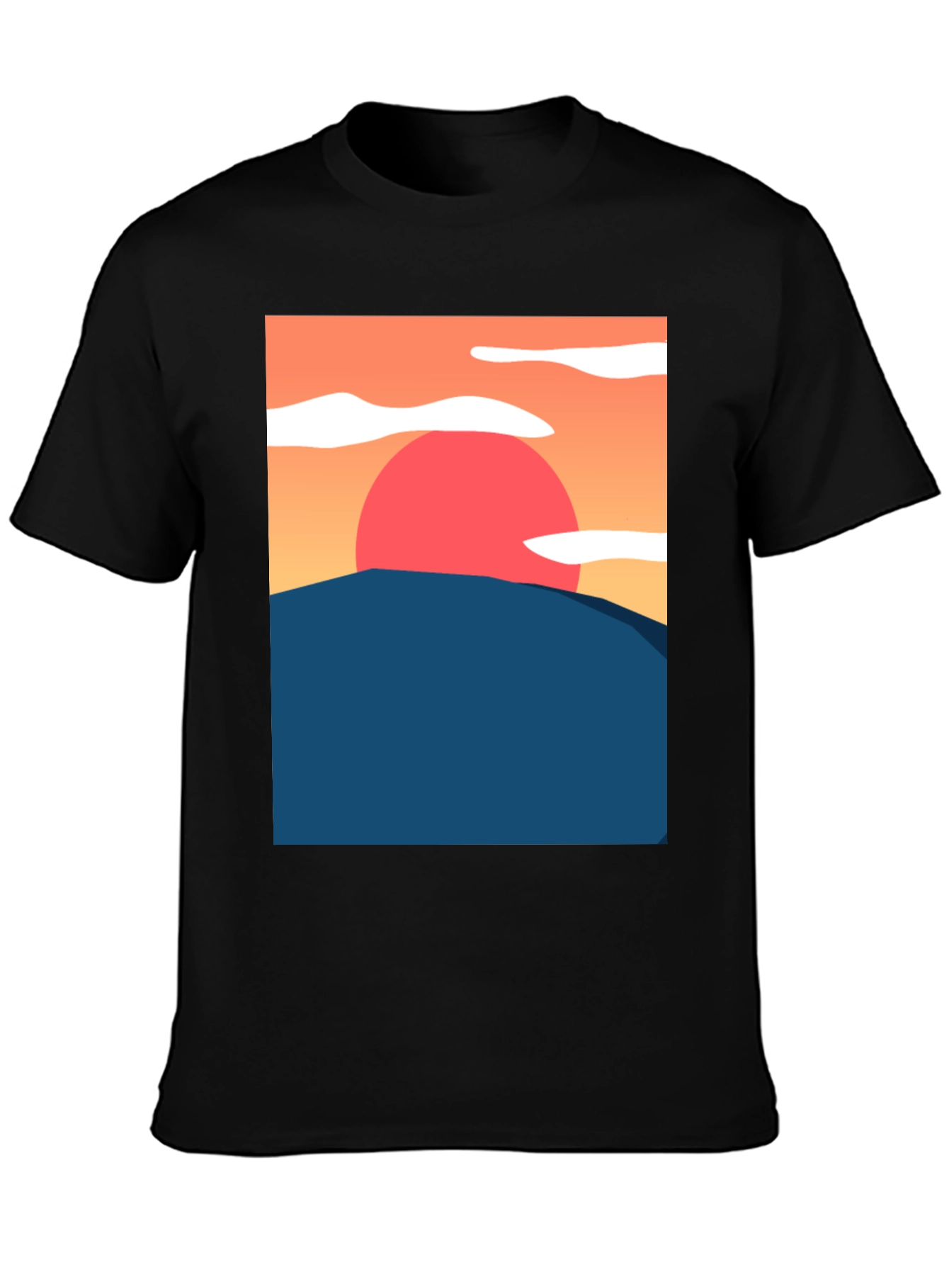 Sunset Graphic Tee - Artistic Comfort