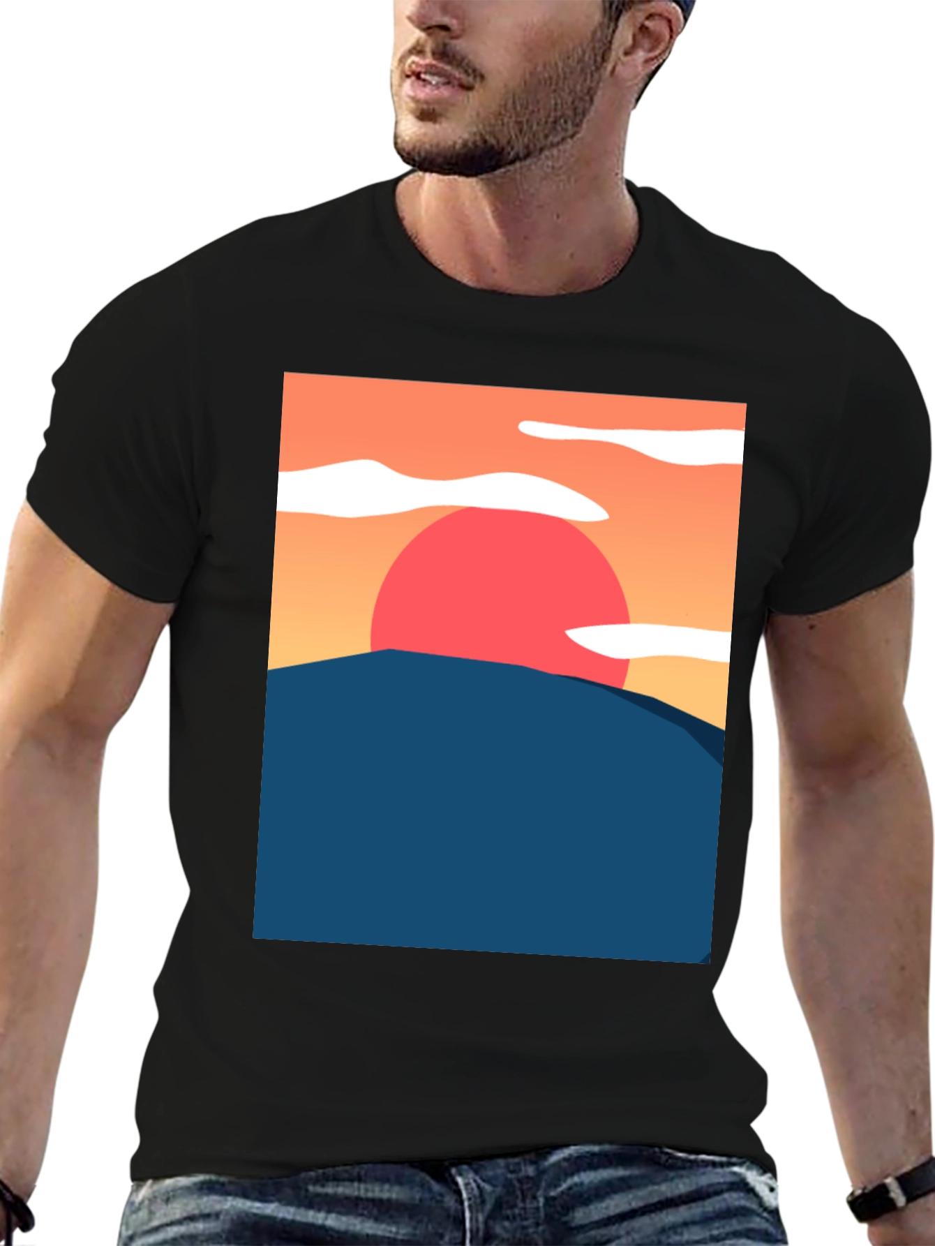 Sunset Graphic Tee - Artistic Comfort