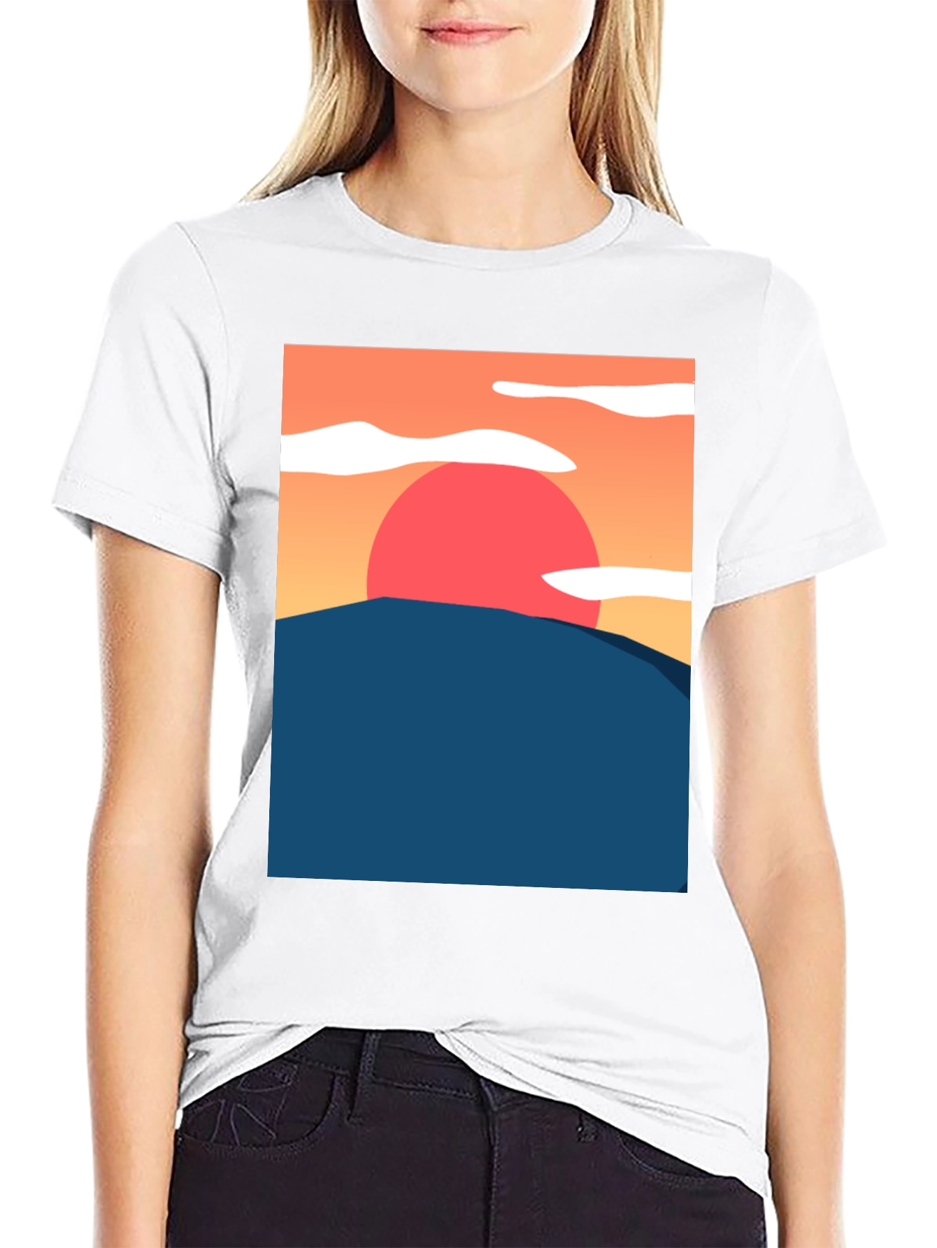 Sunset Graphic Tee - Artistic Comfort