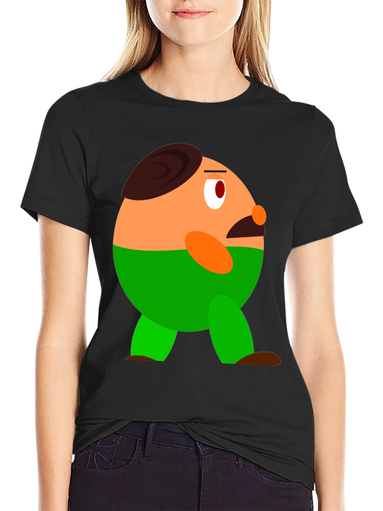 Funny Character Graphic Print T-Shirt