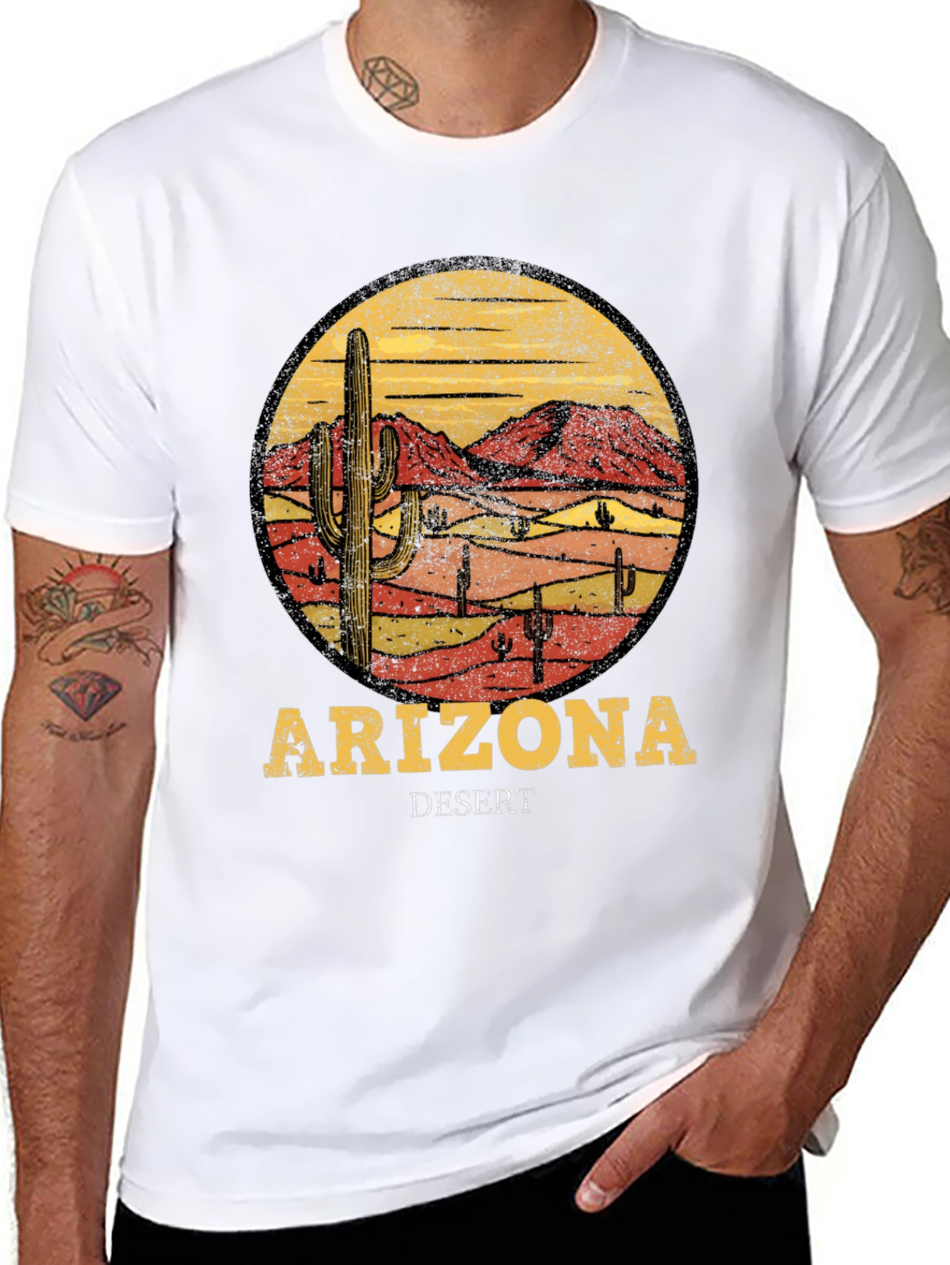 Arizona Desert Graphic T-Shirt - Retro Style Tee