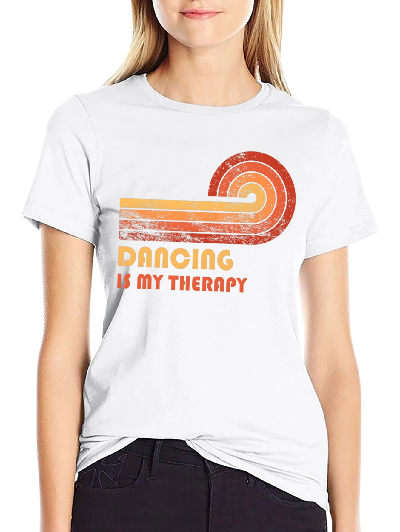 Dancing is My Therapy - Retro Style T-Shirt