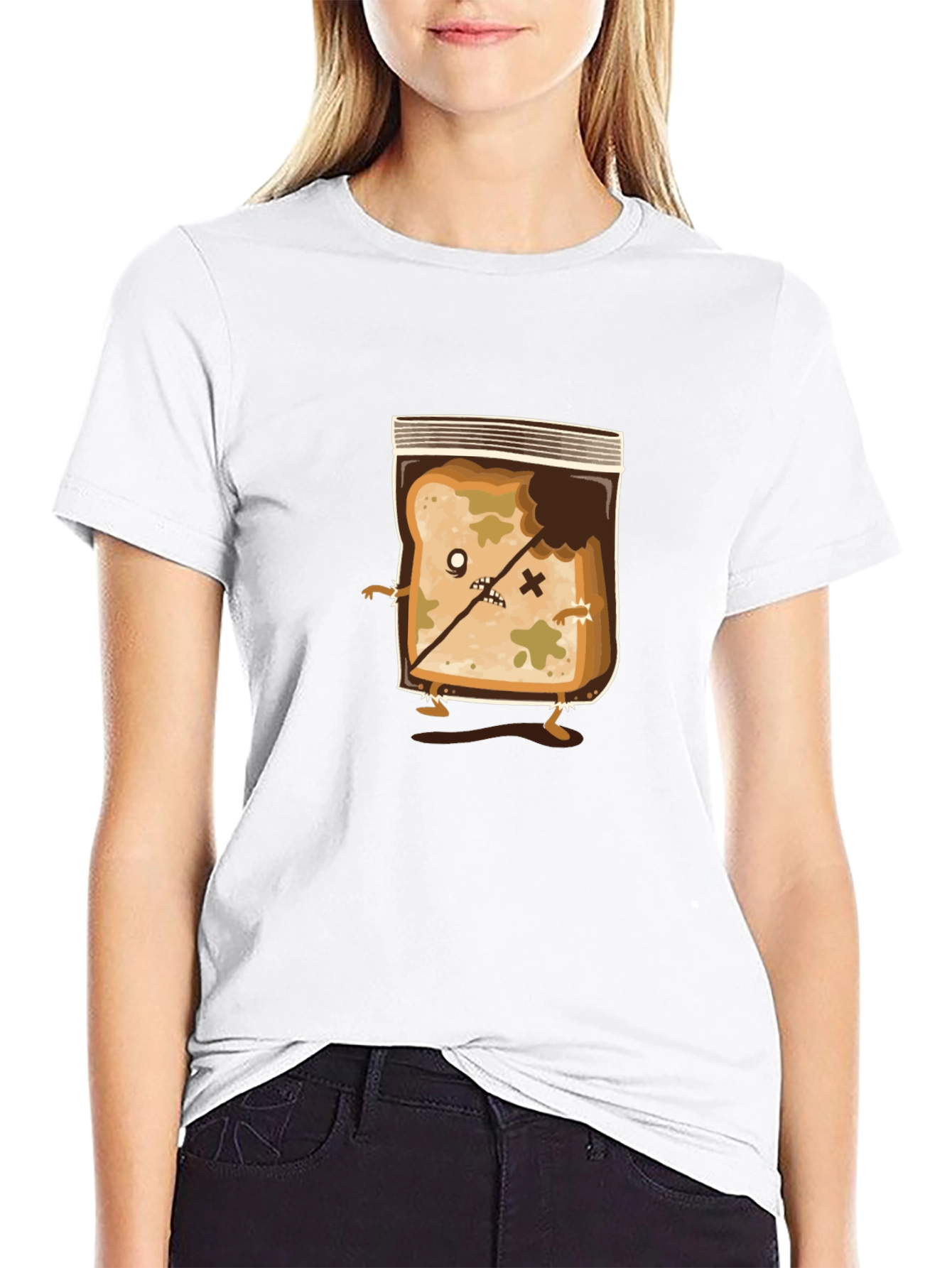 Zombie Bread Funny Graphic T-Shirt