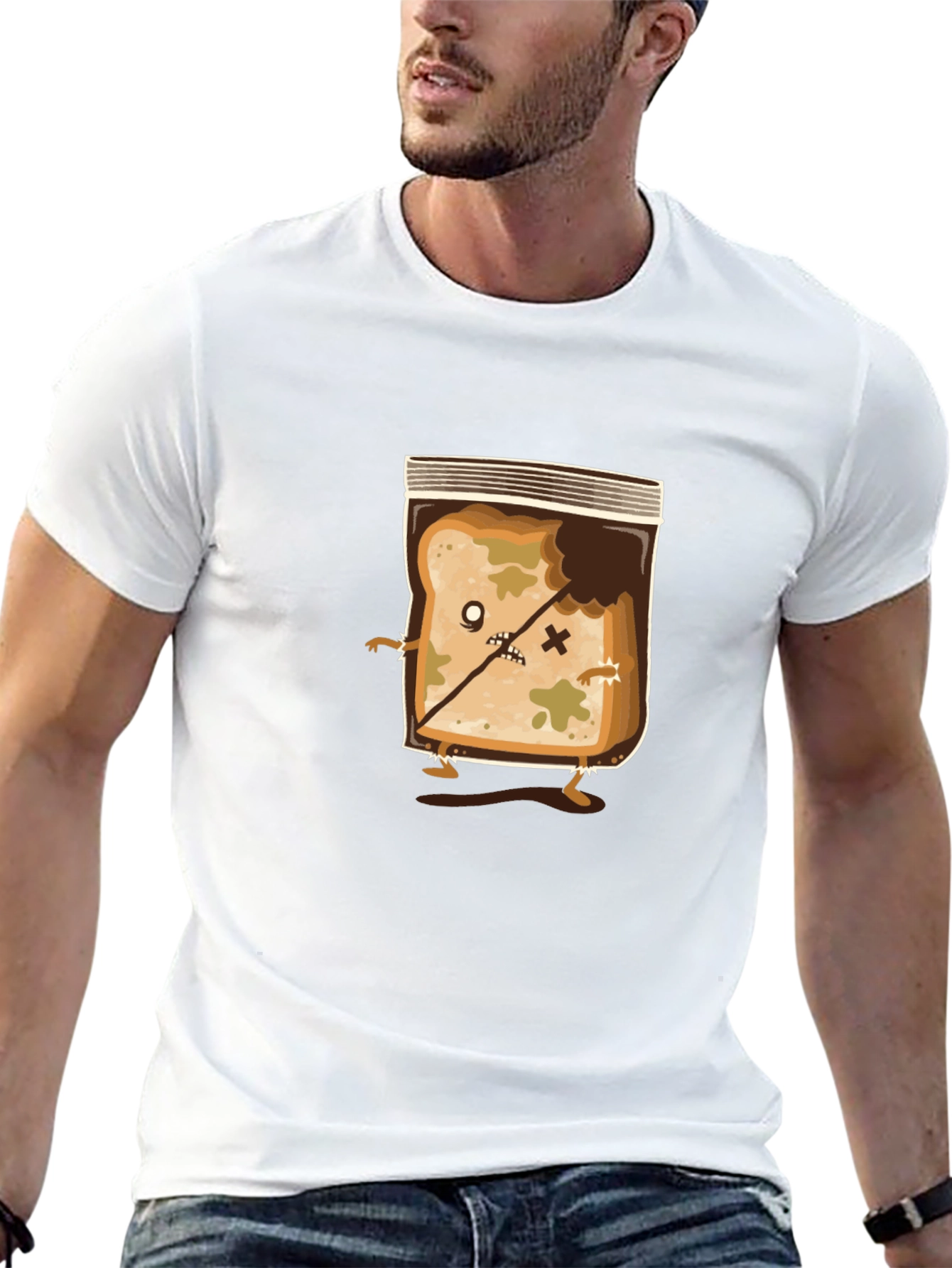 Zombie Bread Funny Graphic T-Shirt