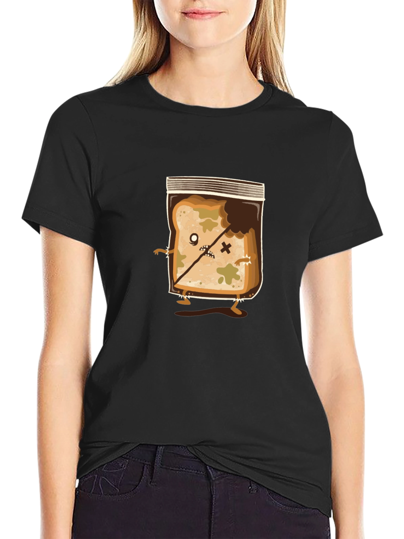 Zombie Bread Funny Graphic T-Shirt