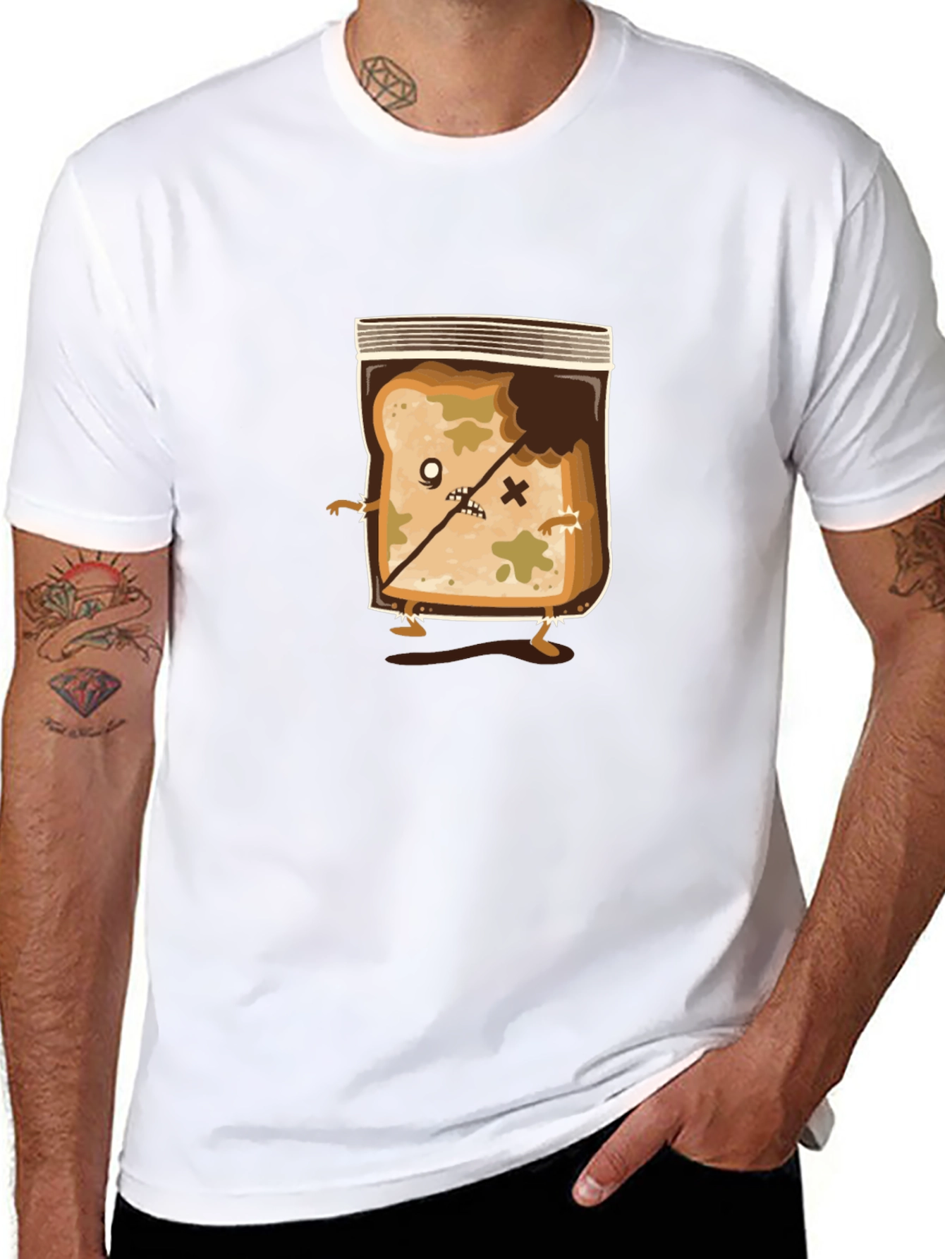 Zombie Bread Funny Graphic T-Shirt