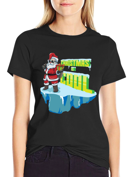 Christmas is Cool T-Shirt Santa Claus Graphic Tee
