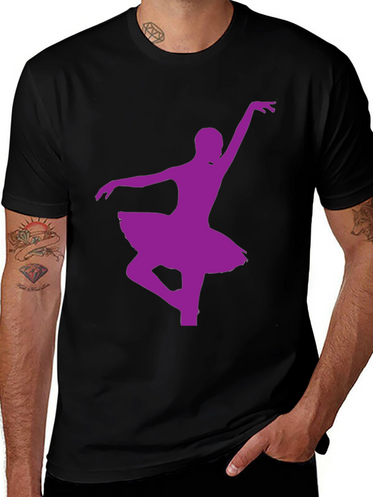 Ballerina Dance Silhouette Black T-Shirt