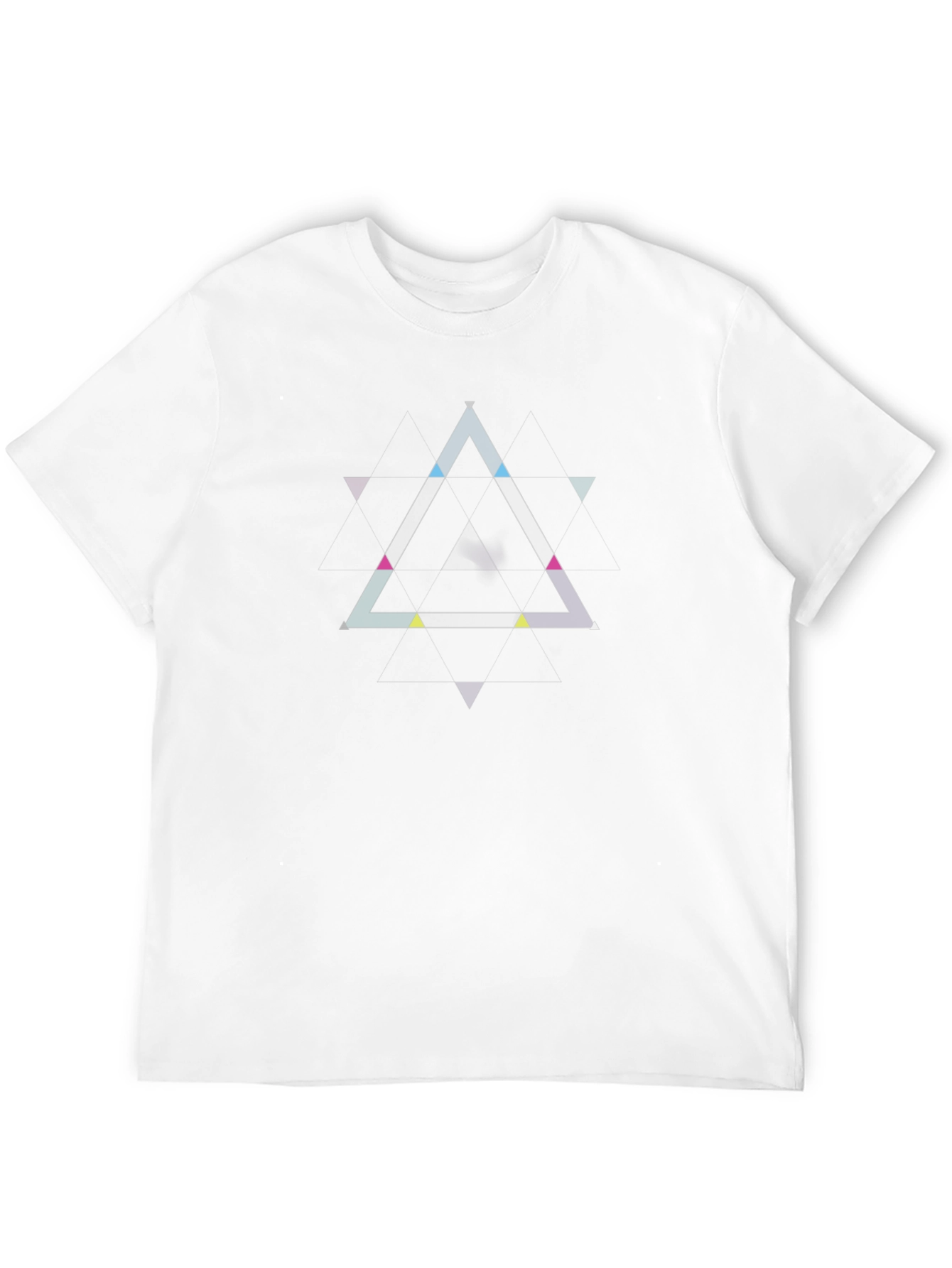 Geometric Triangle Graphic Tee - Modern Style