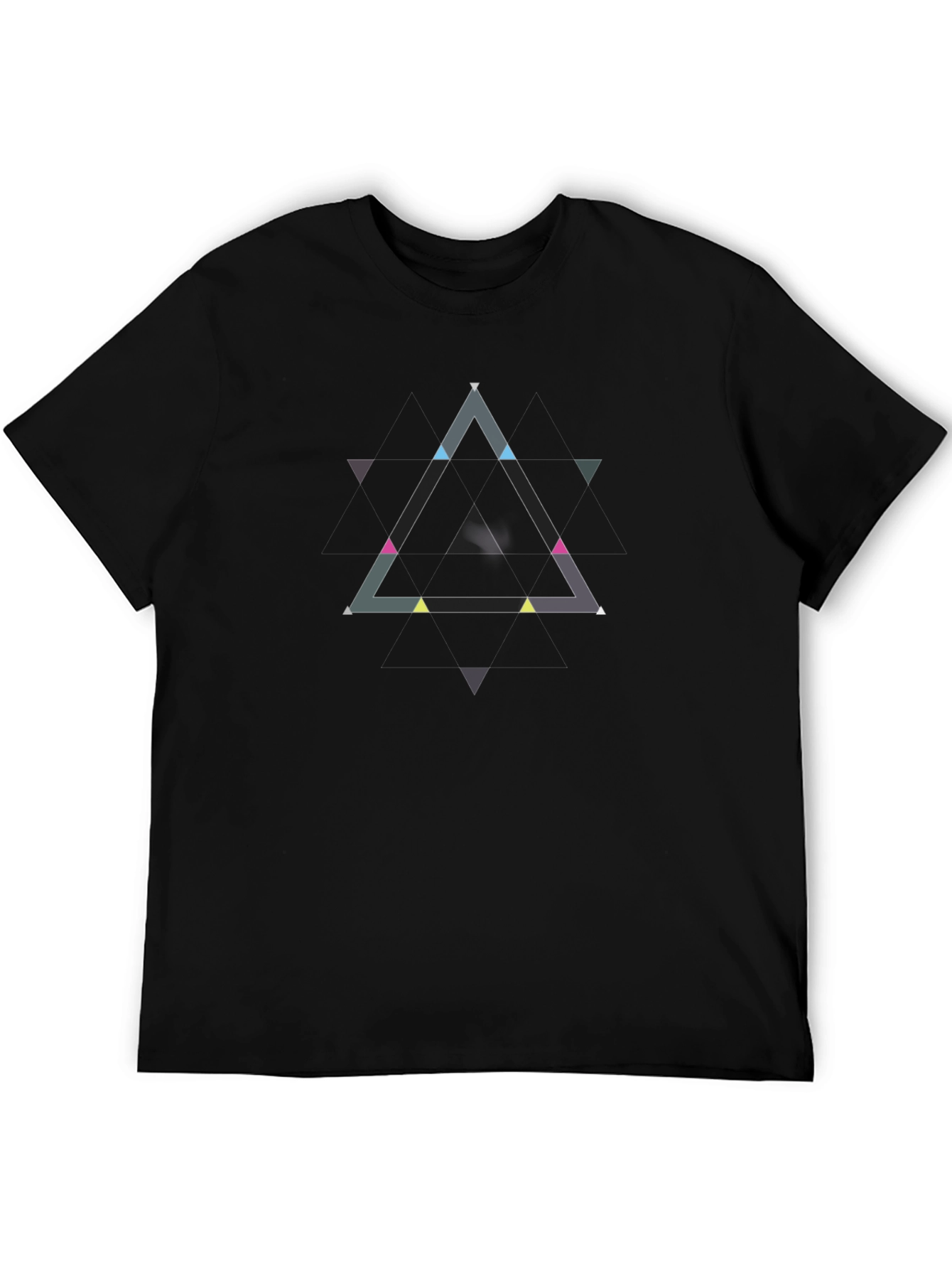 Geometric Triangle Graphic Tee - Modern Style
