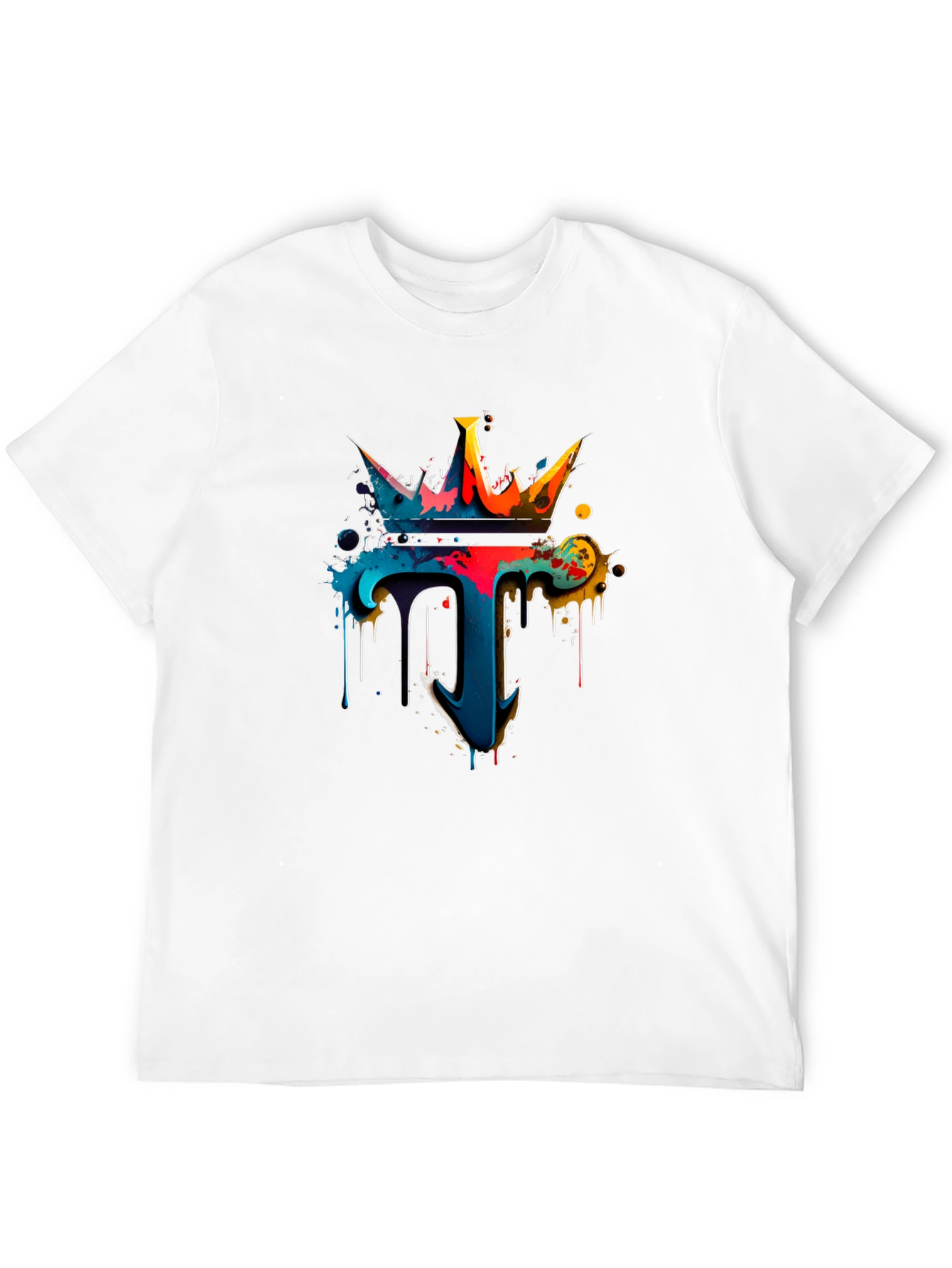 Colorful Crown Dripping T-Shirt