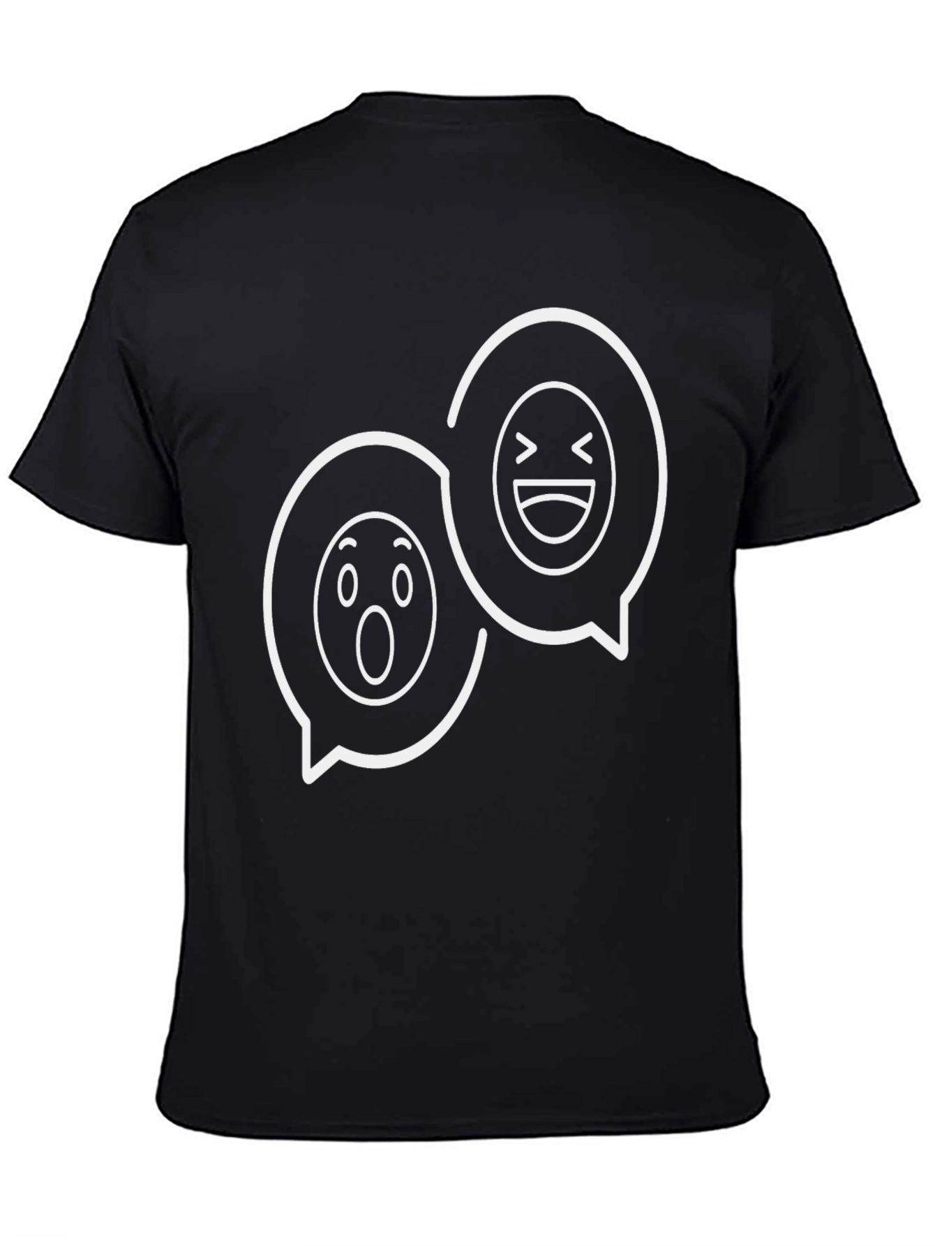 Emoji Chat Black Tee