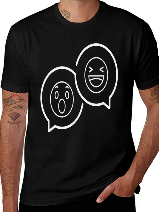 Emoji Chat Black Tee
