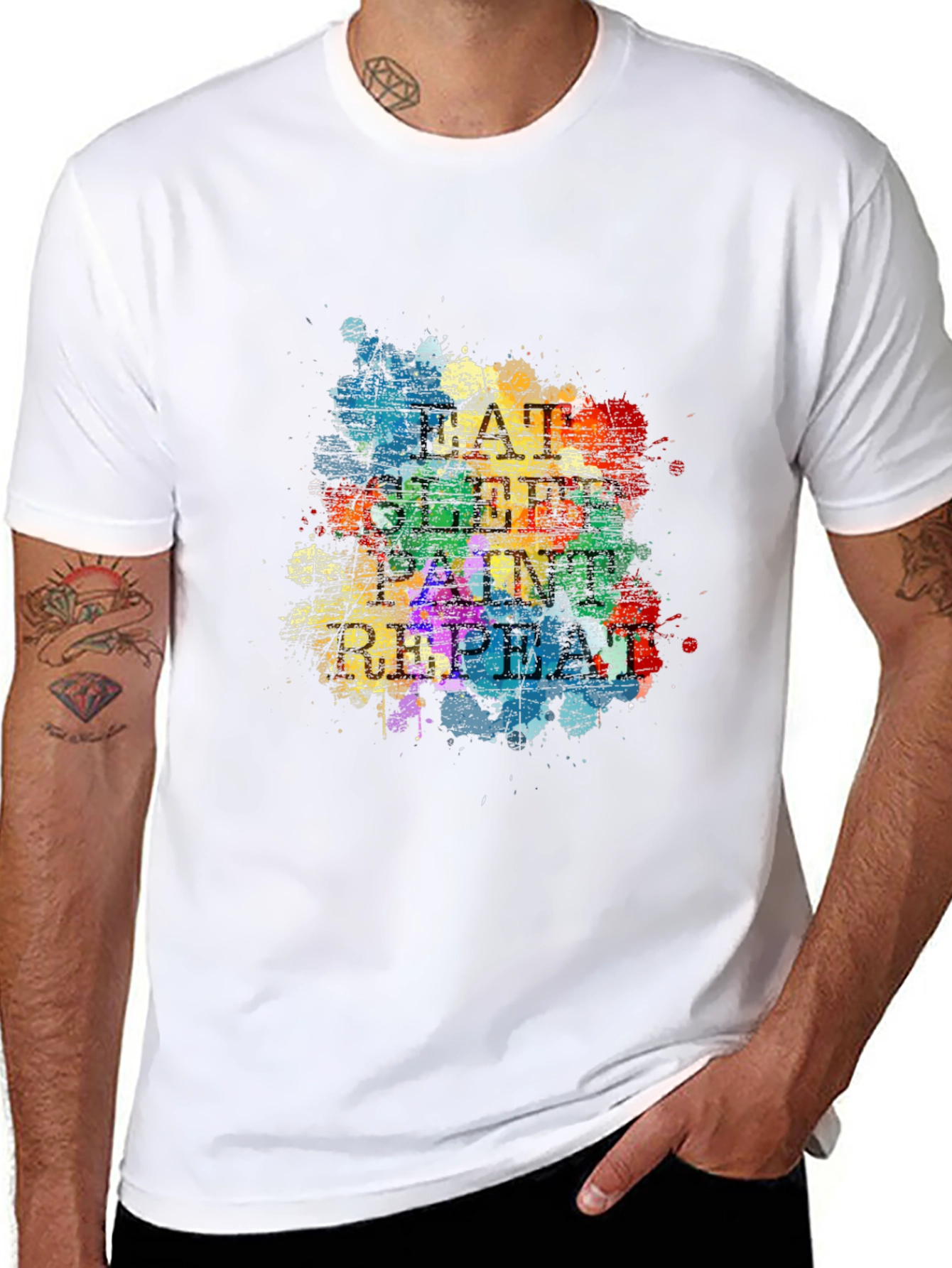 Eat Sleep Paint Repeat Graphic Tee
