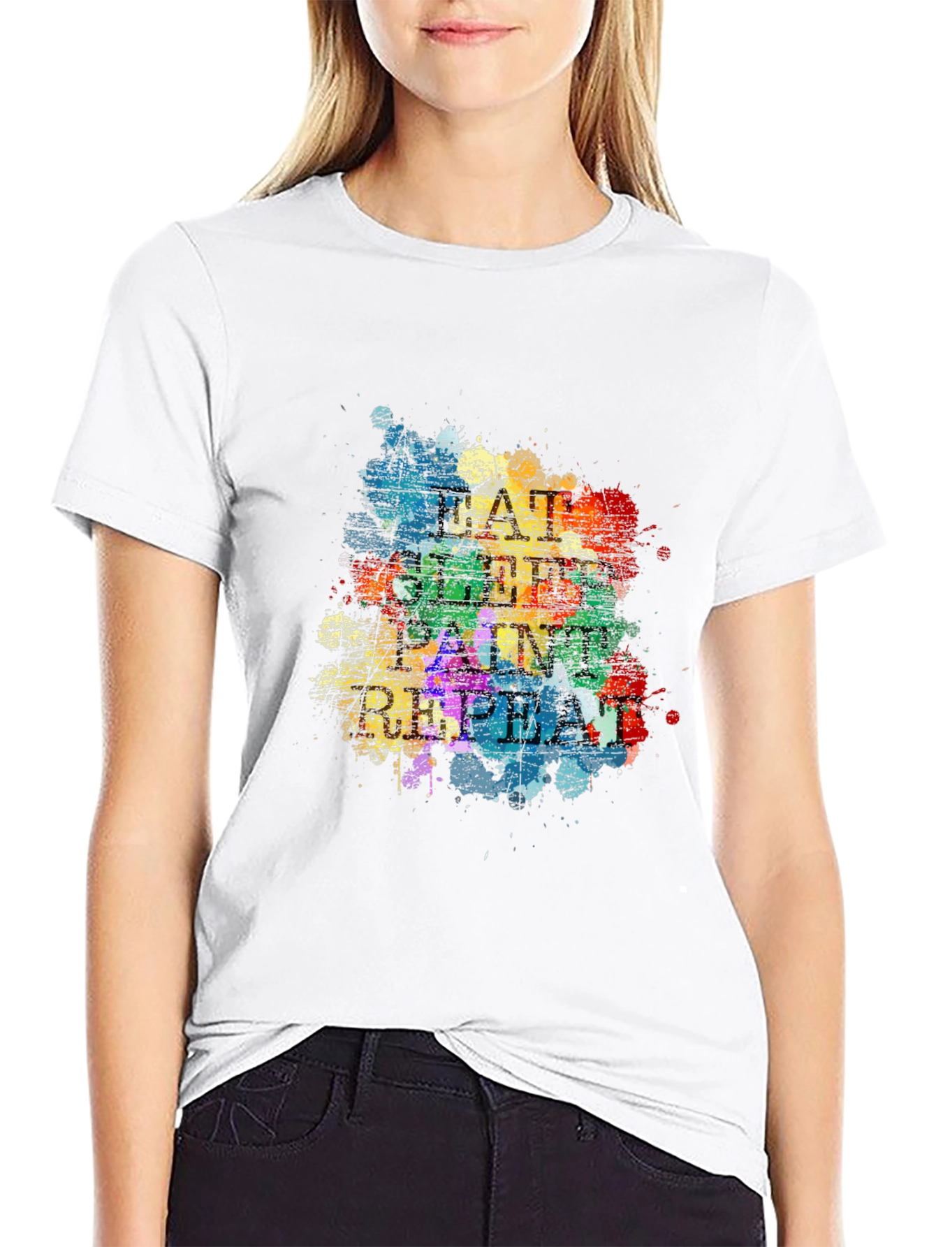 Eat Sleep Paint Repeat Graphic Tee