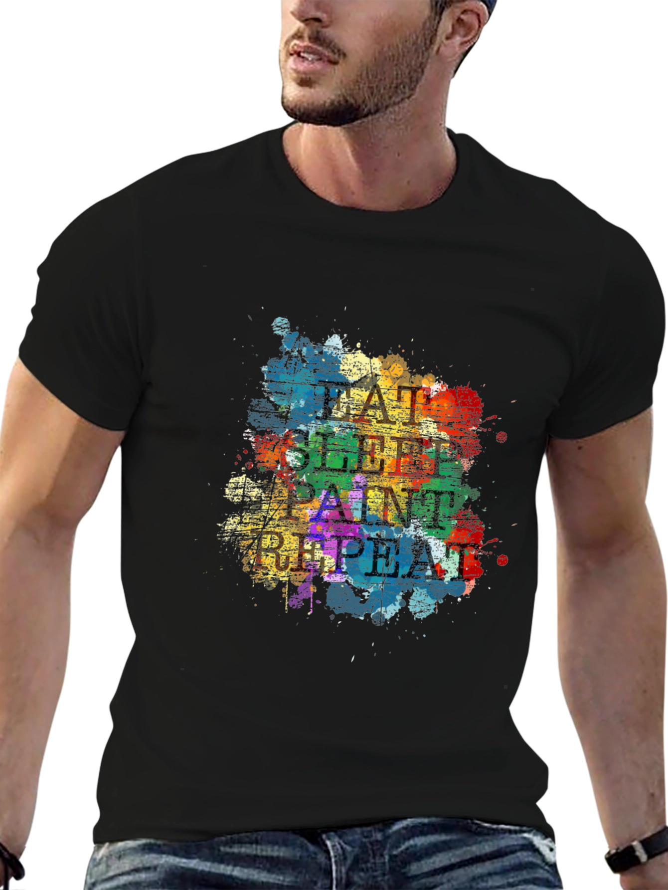 Eat Sleep Paint Repeat Graphic Tee