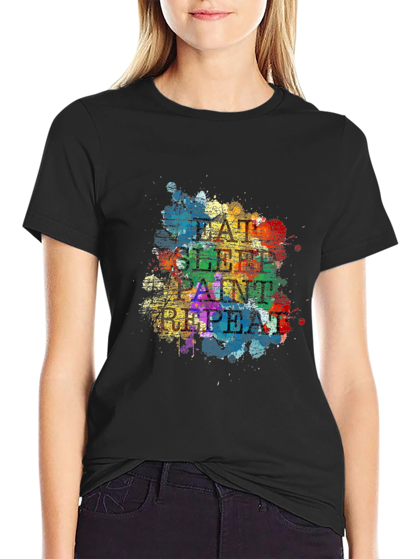Eat Sleep Paint Repeat Graphic Tee