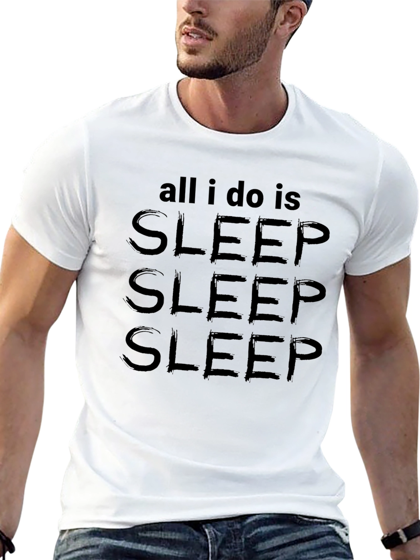 All I Do Is Sleep Mens Black T-Shirt