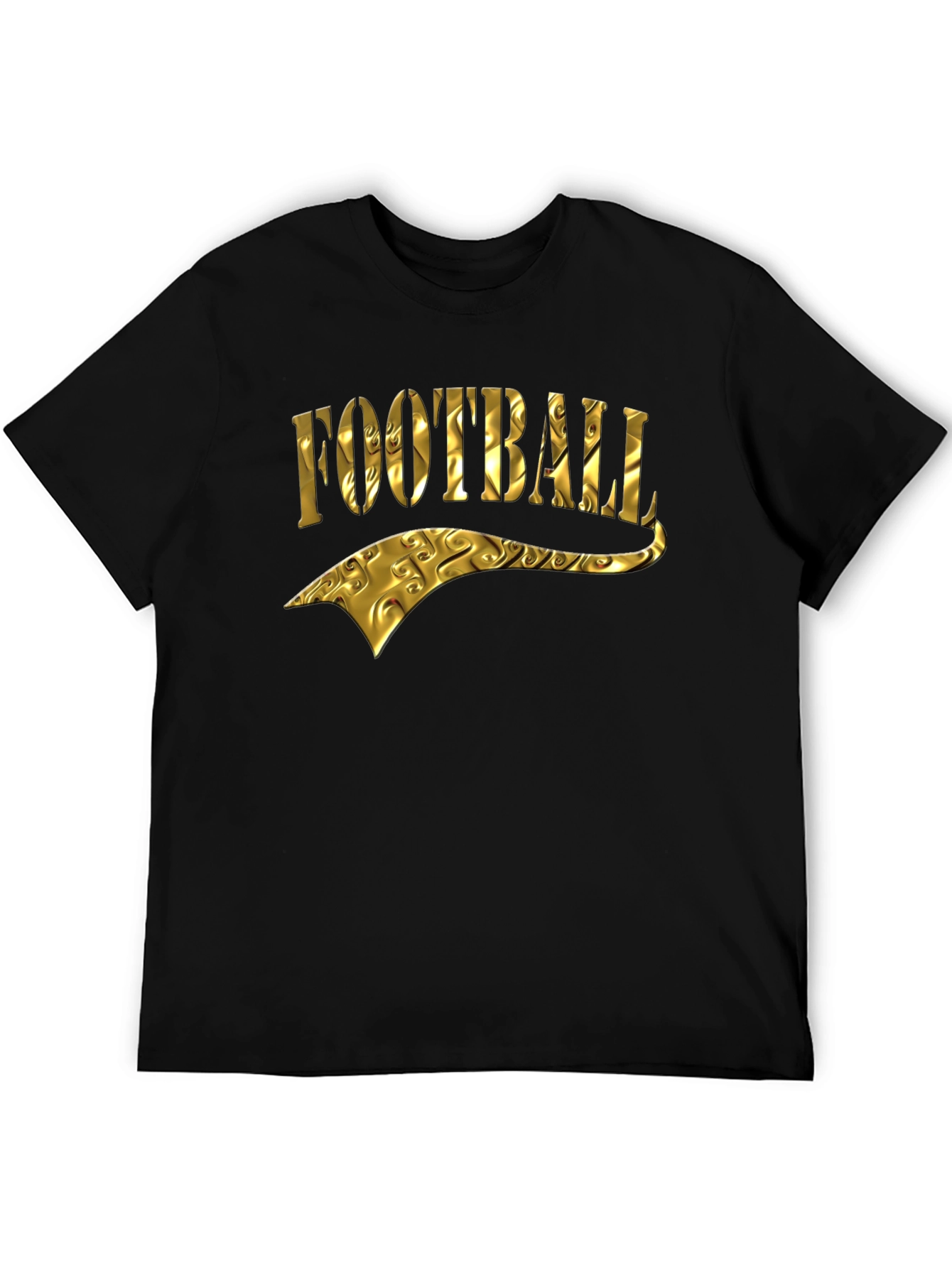 Golden Football Graphic Tee - Black