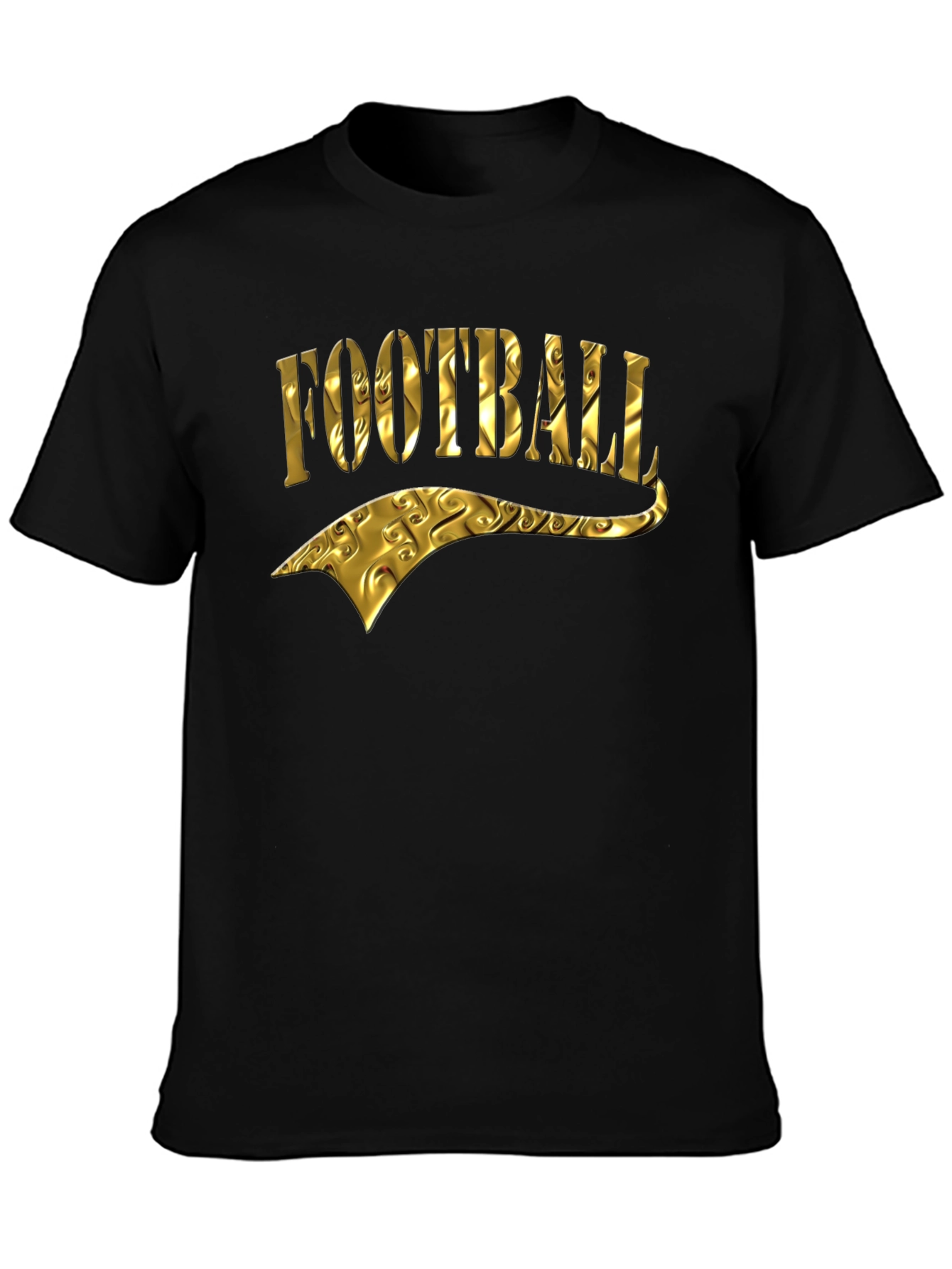 Golden Football Graphic Tee - Black