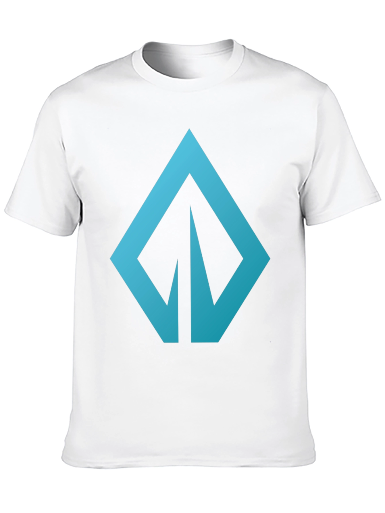 Modern Blue Logo Graphic Tee - Casual Style