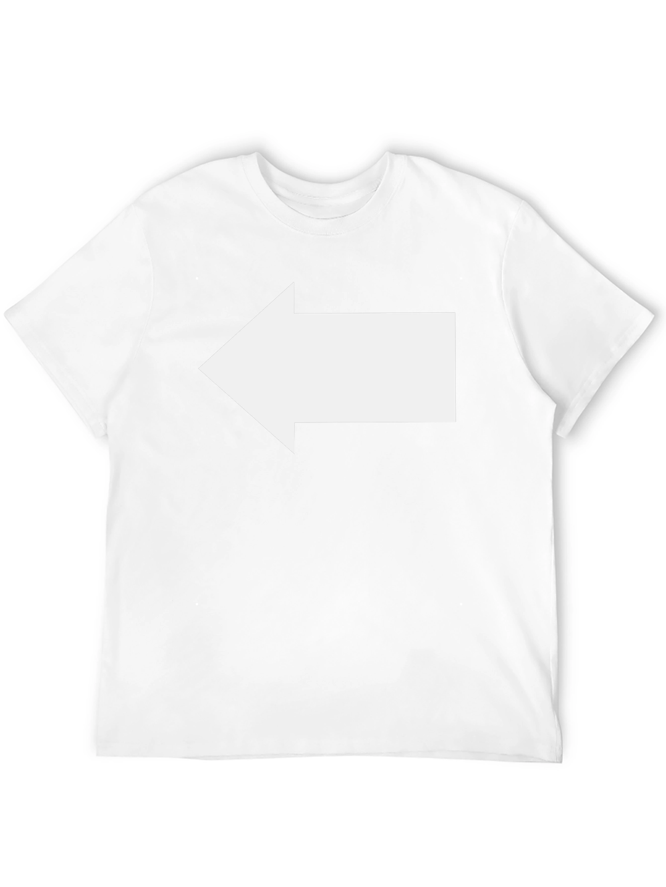 Left Arrow Graphic Tee - Black Cotton Comfort