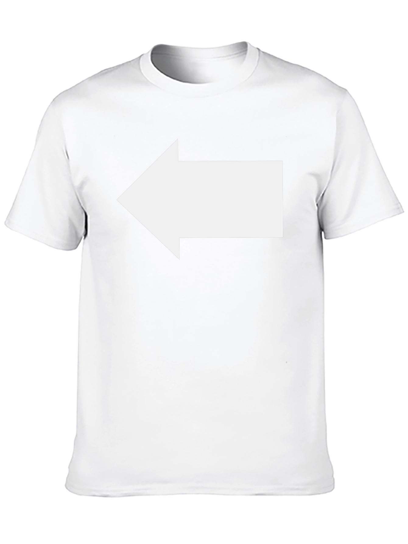 Left Arrow Graphic Tee - Black Cotton Comfort