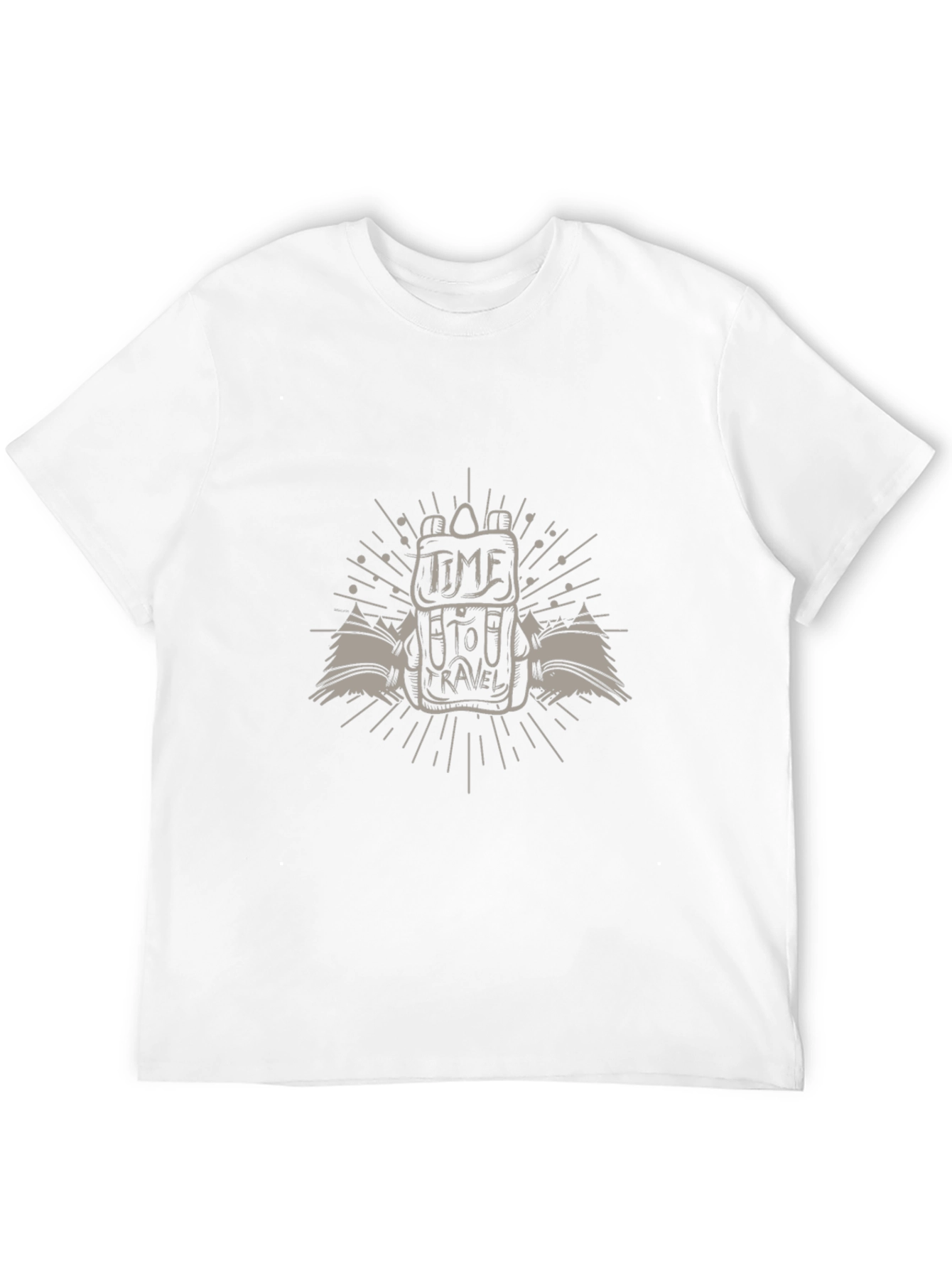 Time to Travel Graphic Tee - Black Casual T-Shirt