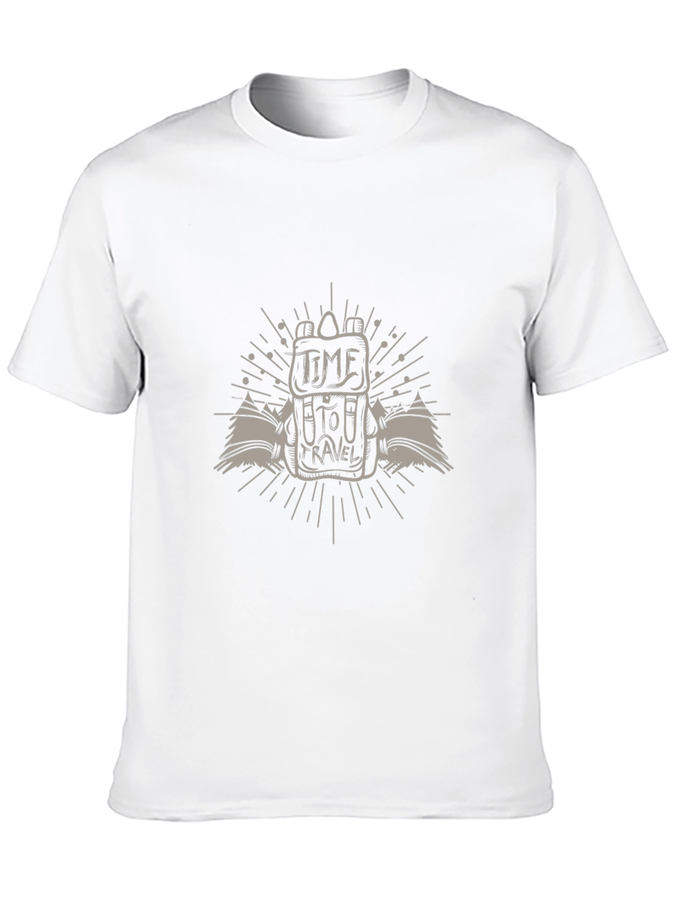Time to Travel Graphic Tee - Black Casual T-Shirt
