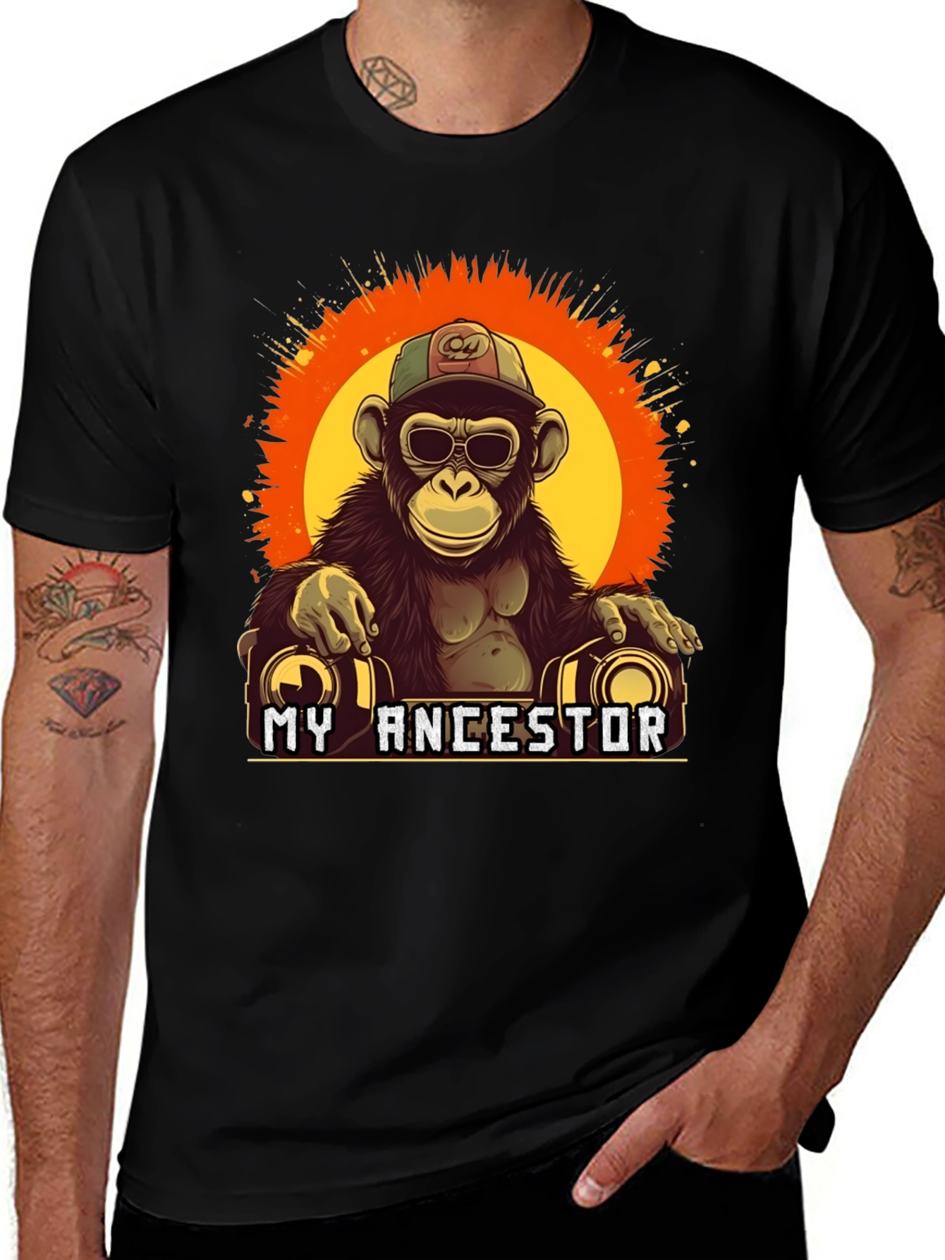 My Ancestor Monkey T-Shirt Cool Ape Graphic Tee