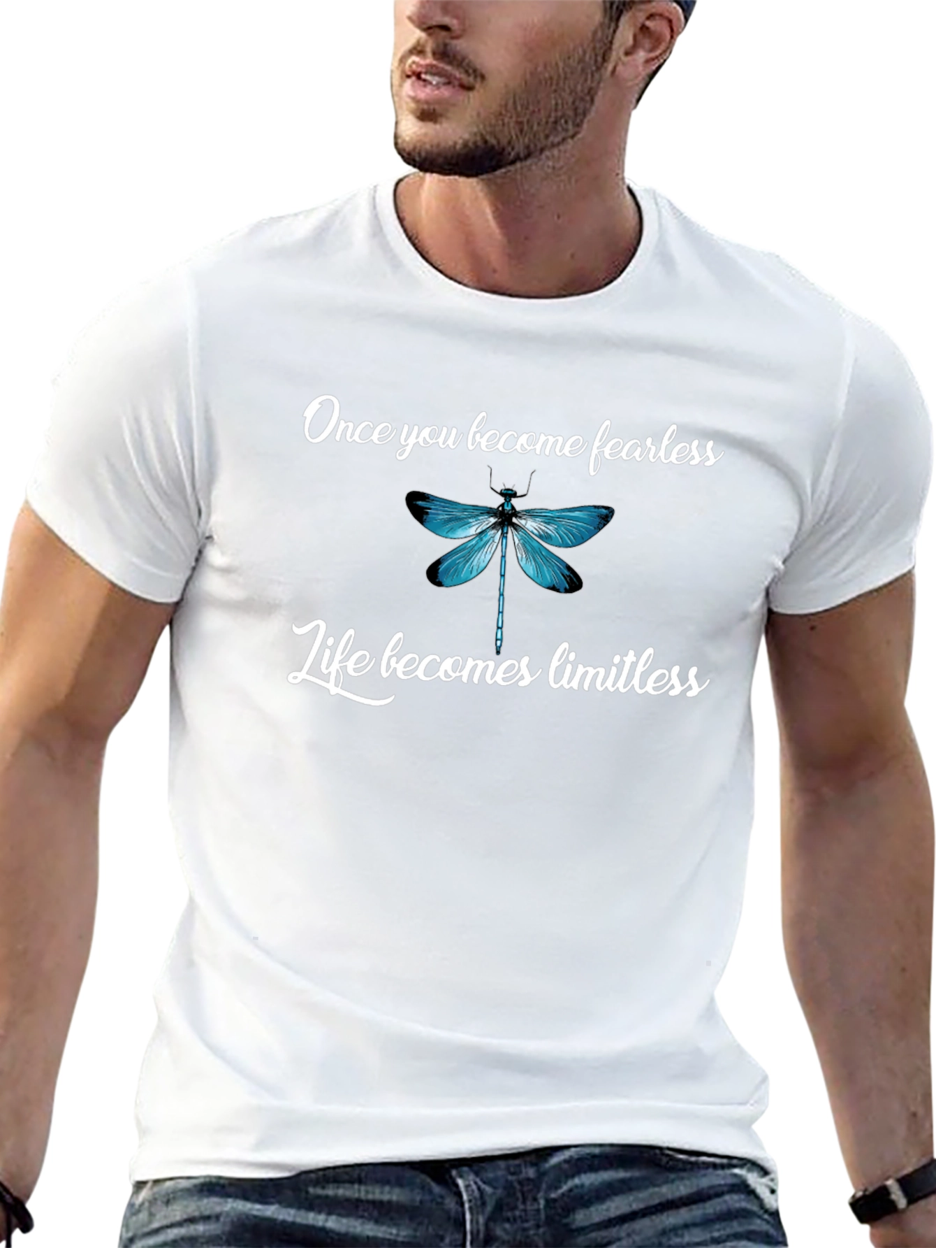 Fearless Limitless Dragonfly Graphic T-Shirt