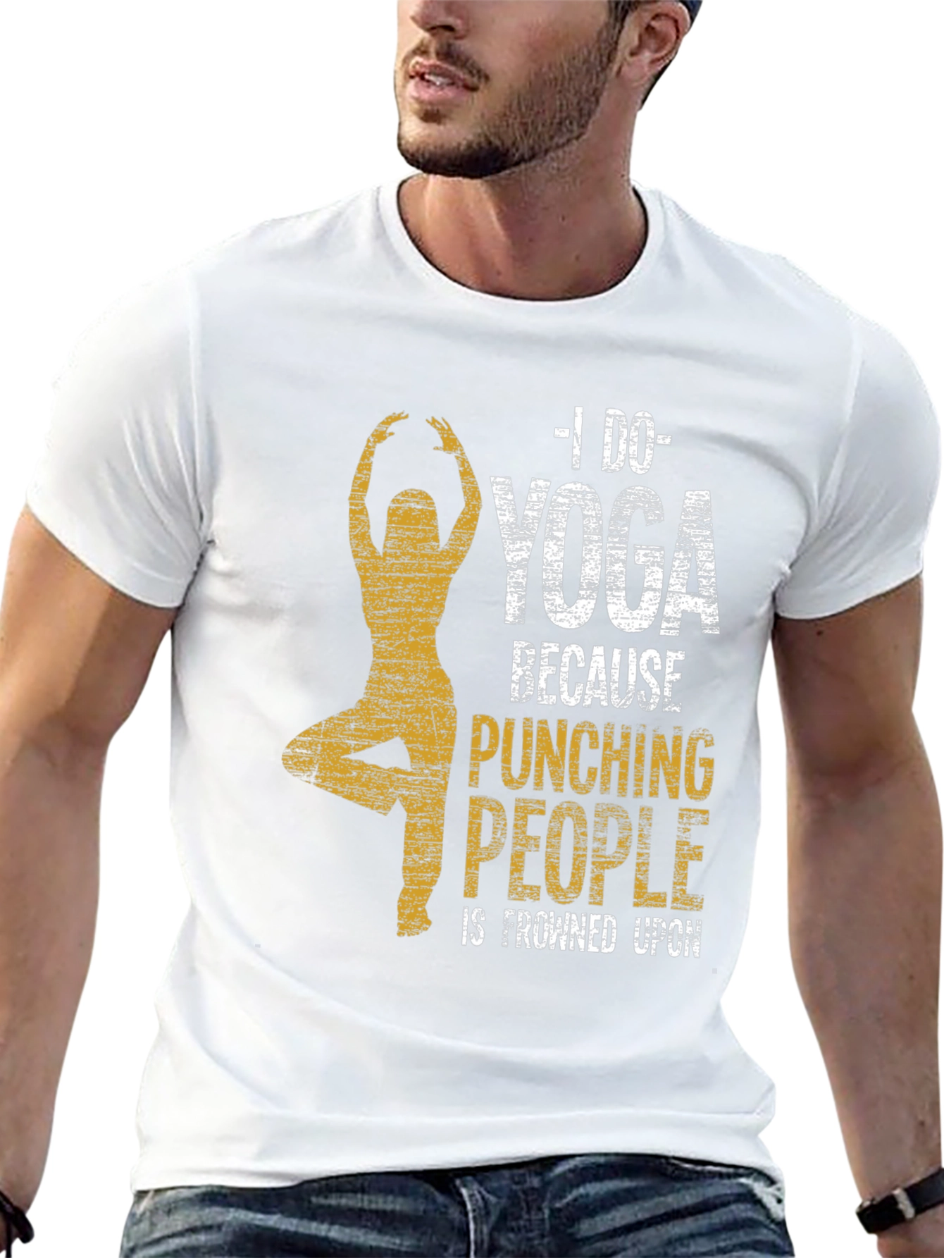 Yoga Graphic Tee - Punching People Is Frowned Upon
