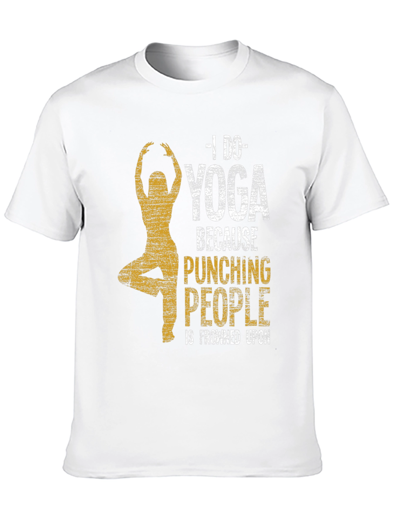 Yoga Graphic Tee - Punching People Is Frowned Upon
